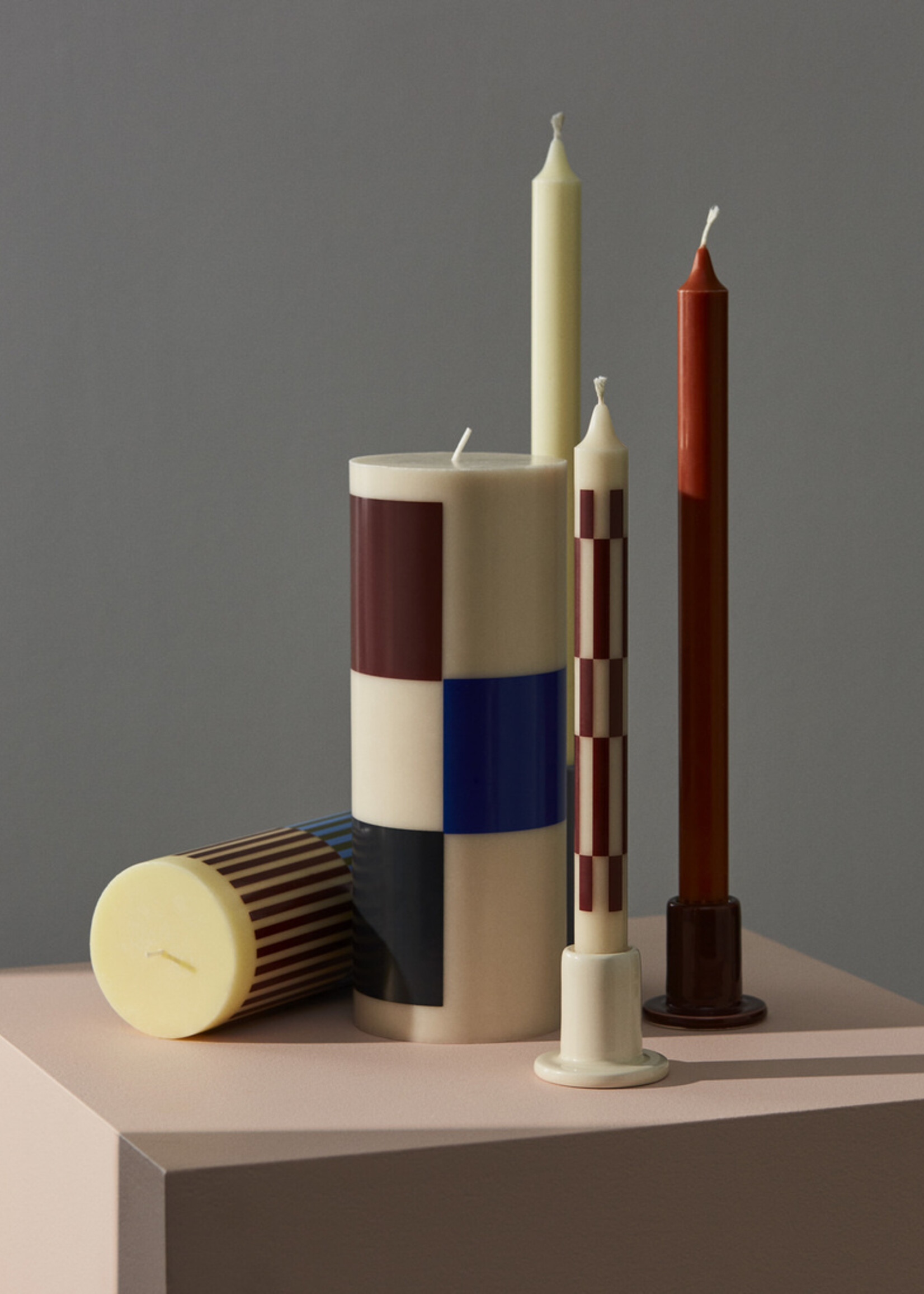 Hay Tube Candleholder - Small - Bordeaux