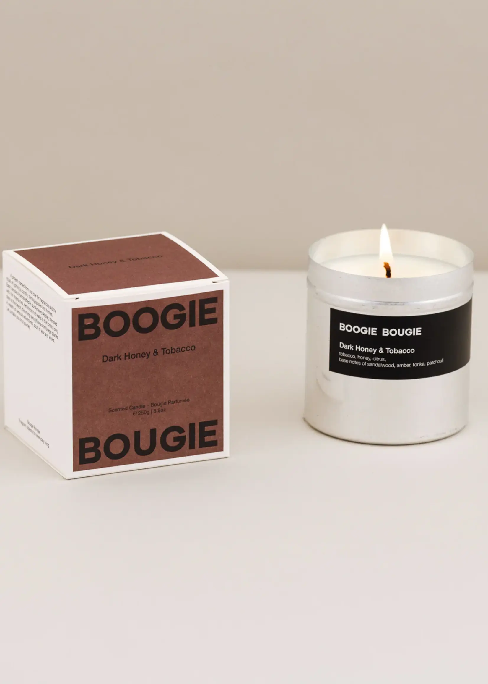 Boogie Bougie Scented Candle - Dark Honey & Tobacco