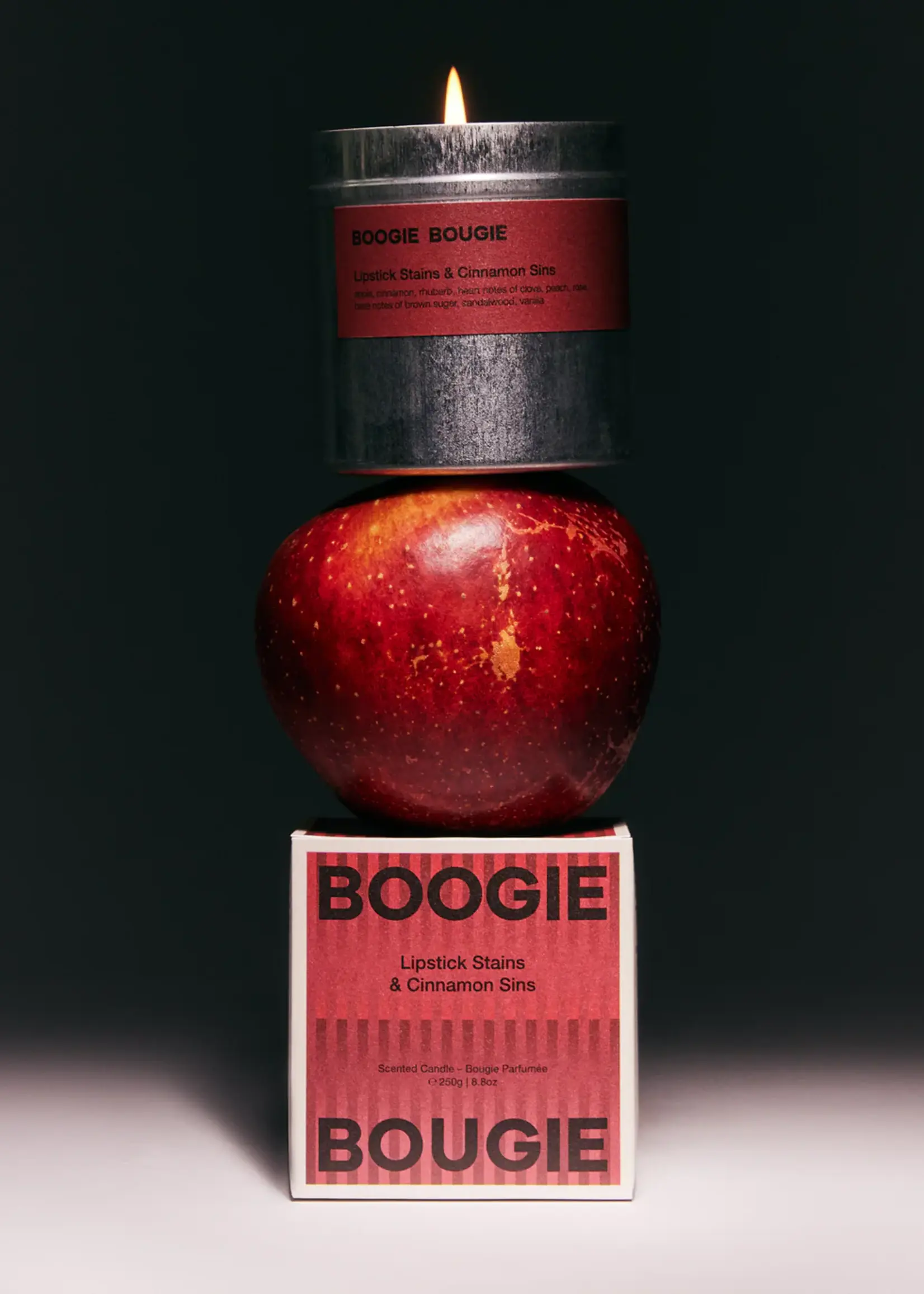 Boogie Bougie Scented Candle - Lipstick Stains & Cinnamon Sins