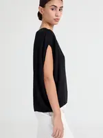 Palma - Sheer oversized blouse - Black