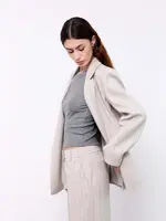 Indy - Beige Pinstripes Blazer