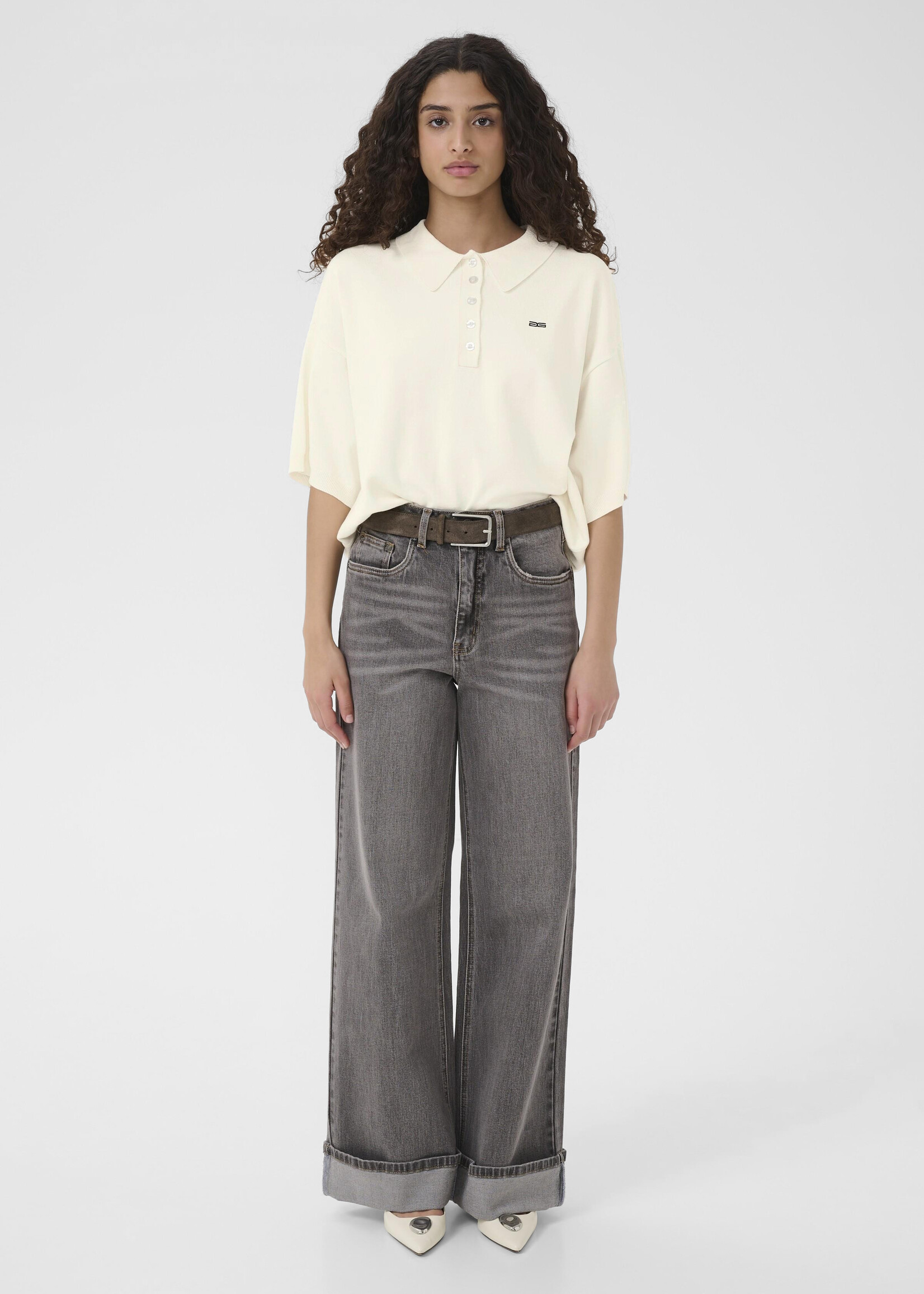 Gestuz GZtalla Polo Pullover - Egret