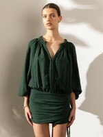 Mel Rampur - double wave dress - green