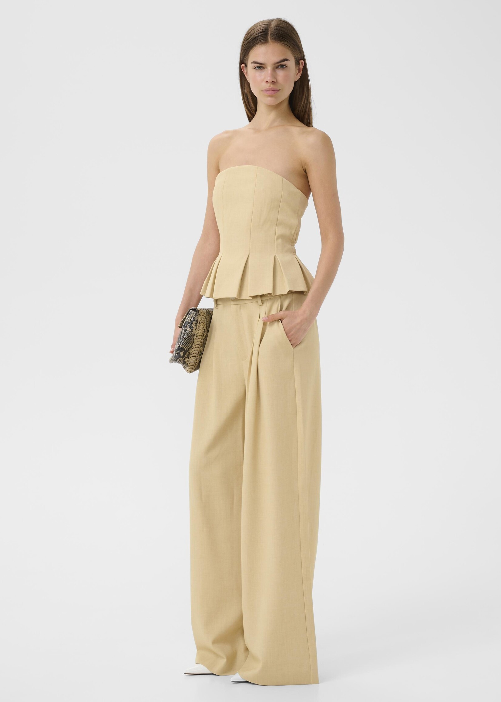 Gestuz GZStacy -Pants - Pale Hay Melange