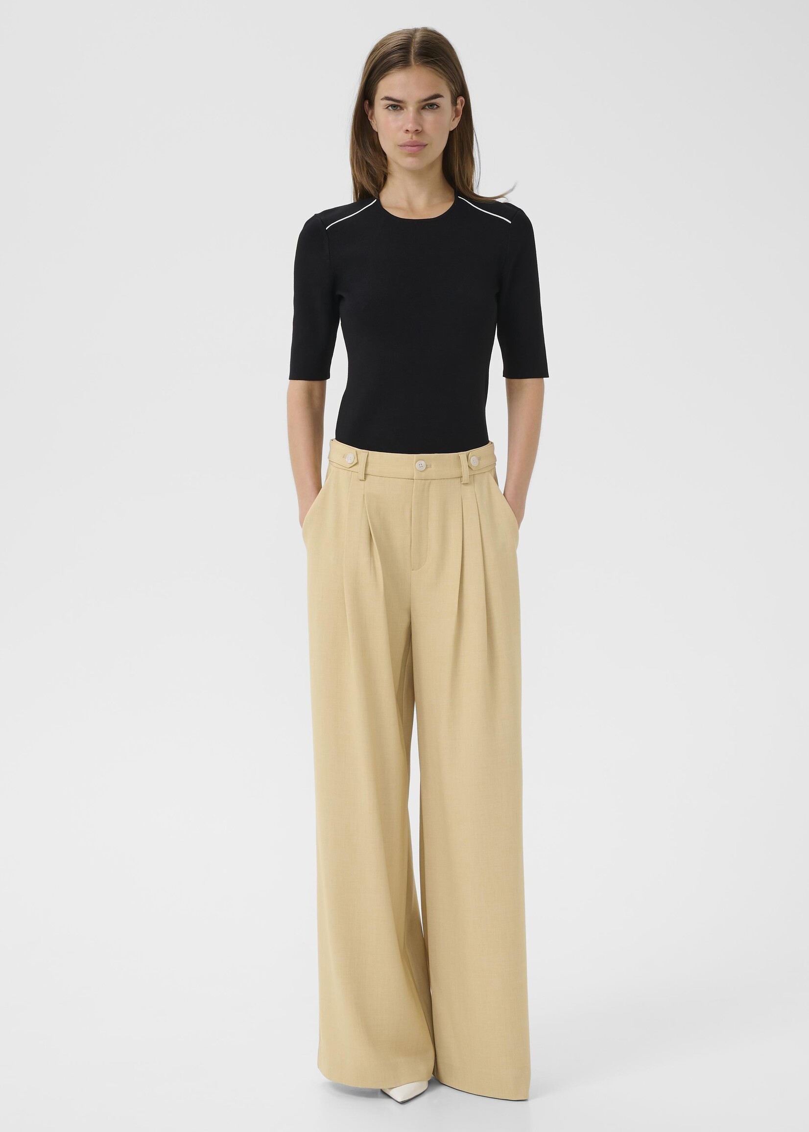 Gestuz GZStacy -Pants - Pale Hay Melange