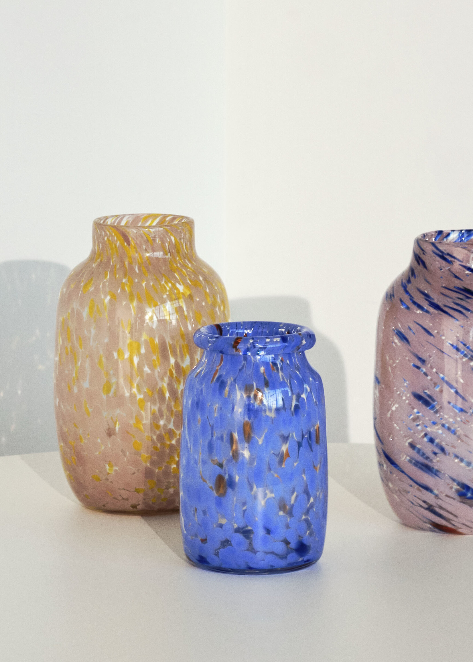 Hay Splash Vase - Large - Light Pink and yellow