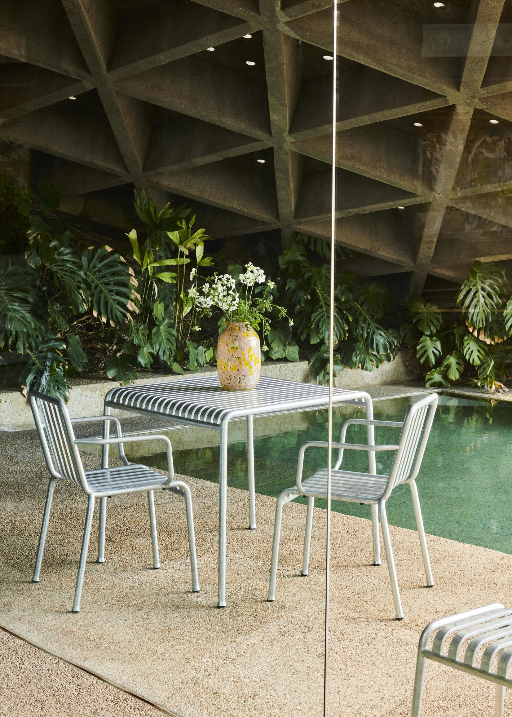 Hay Splash Vase - Large - Light Pink and yellow