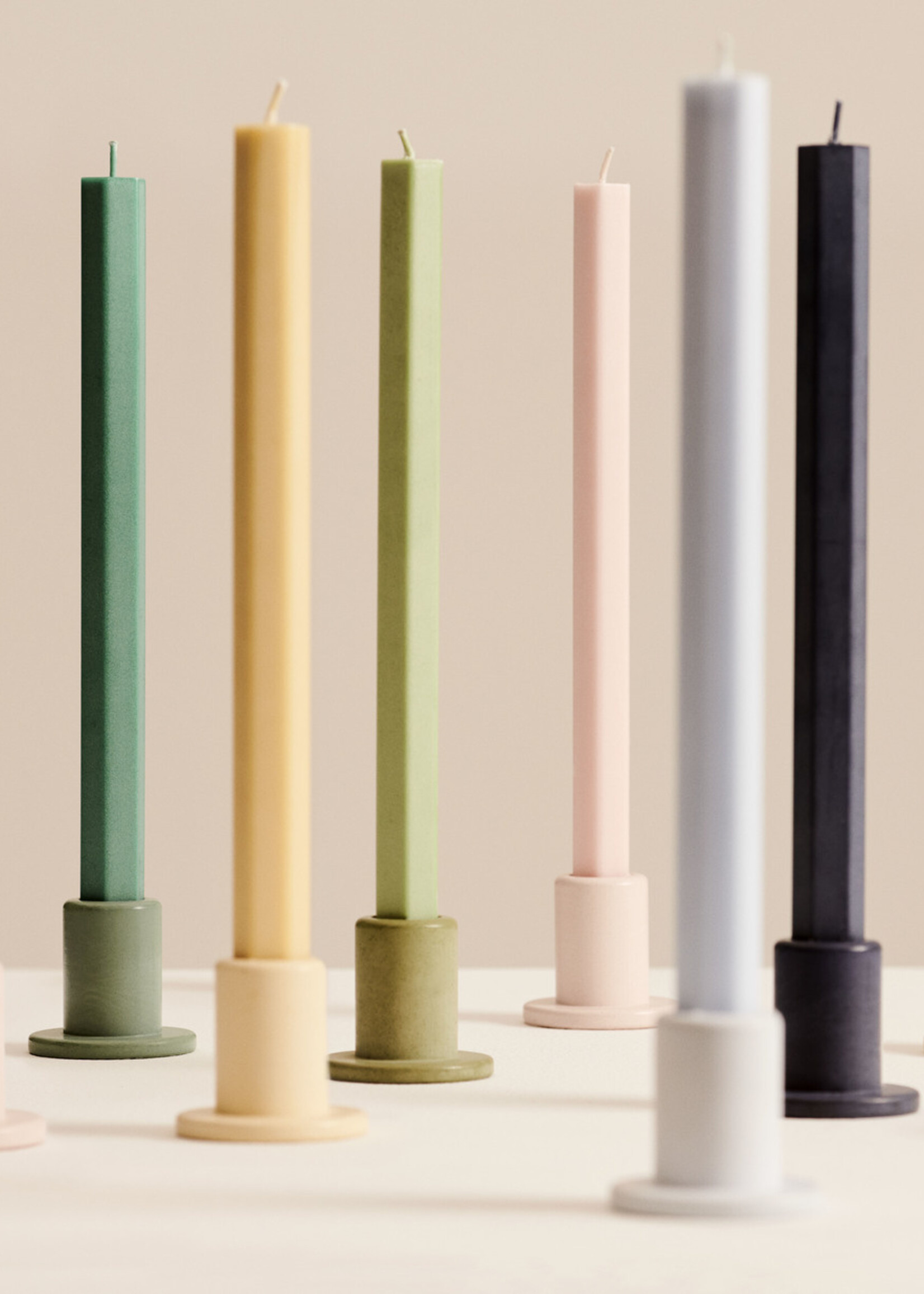 Hay Hexagon Candle - Pastel - set of 4