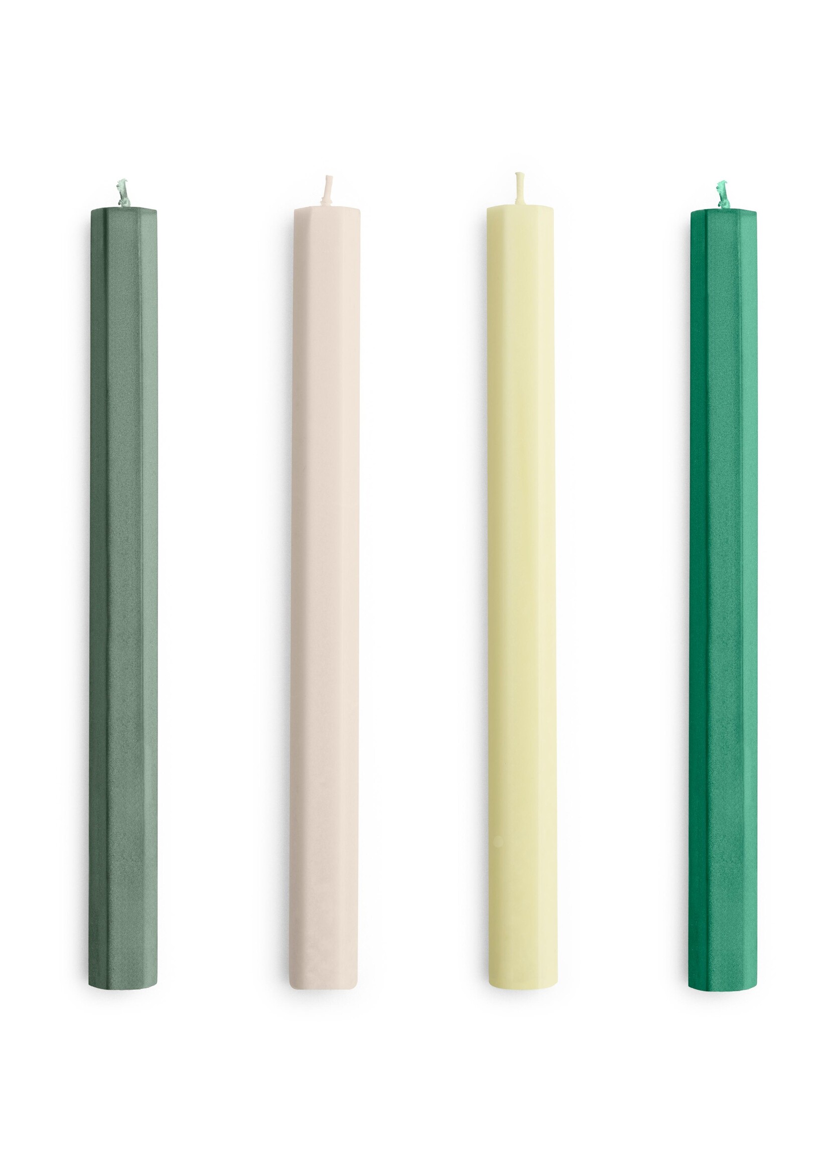 Hay Hexagon Candle - Pastel - set of 4