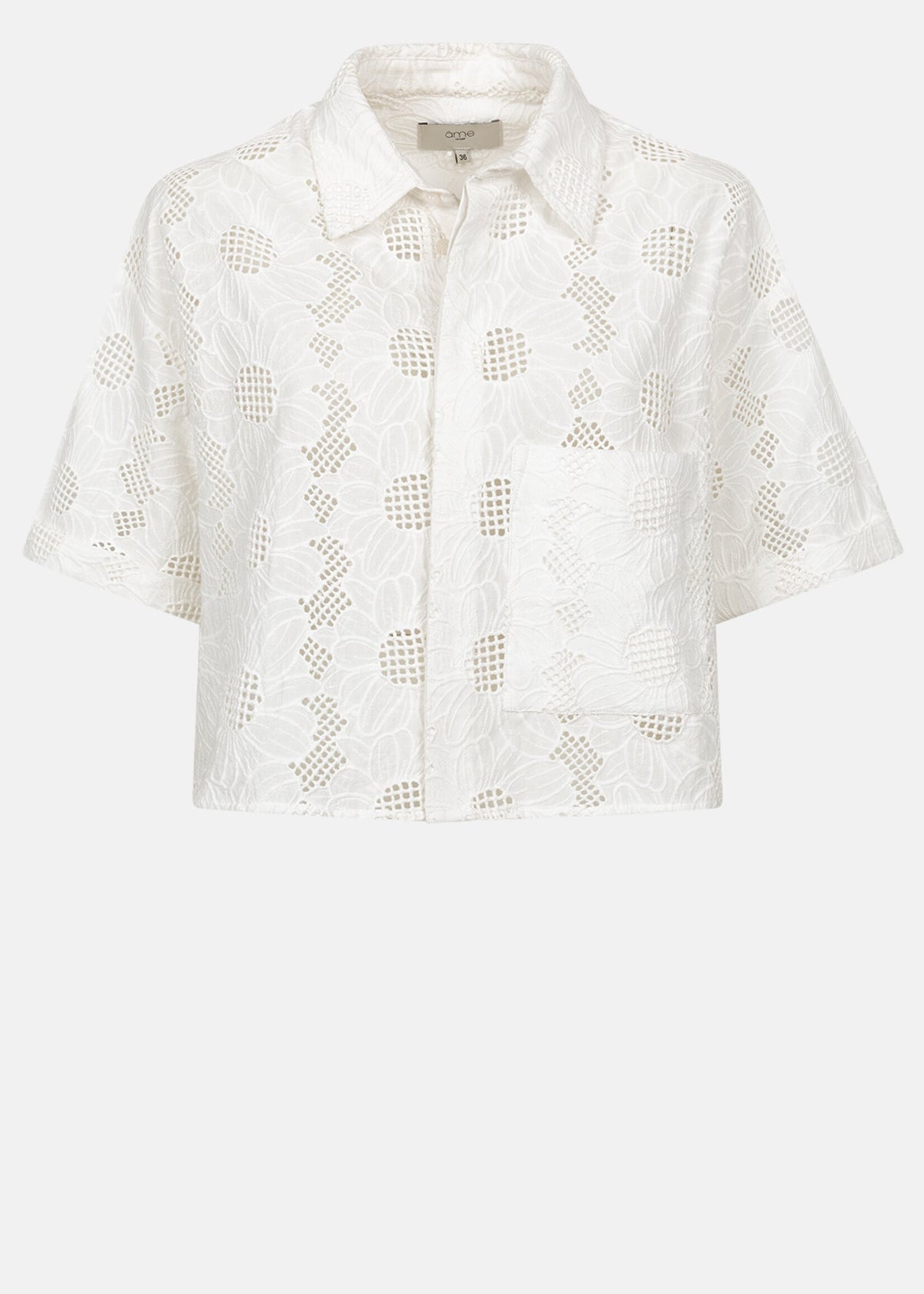 âme Nuts - Shiffly Cropped Shirt - White