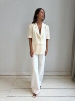 Sienna - short sleeved blazer - Buttercream