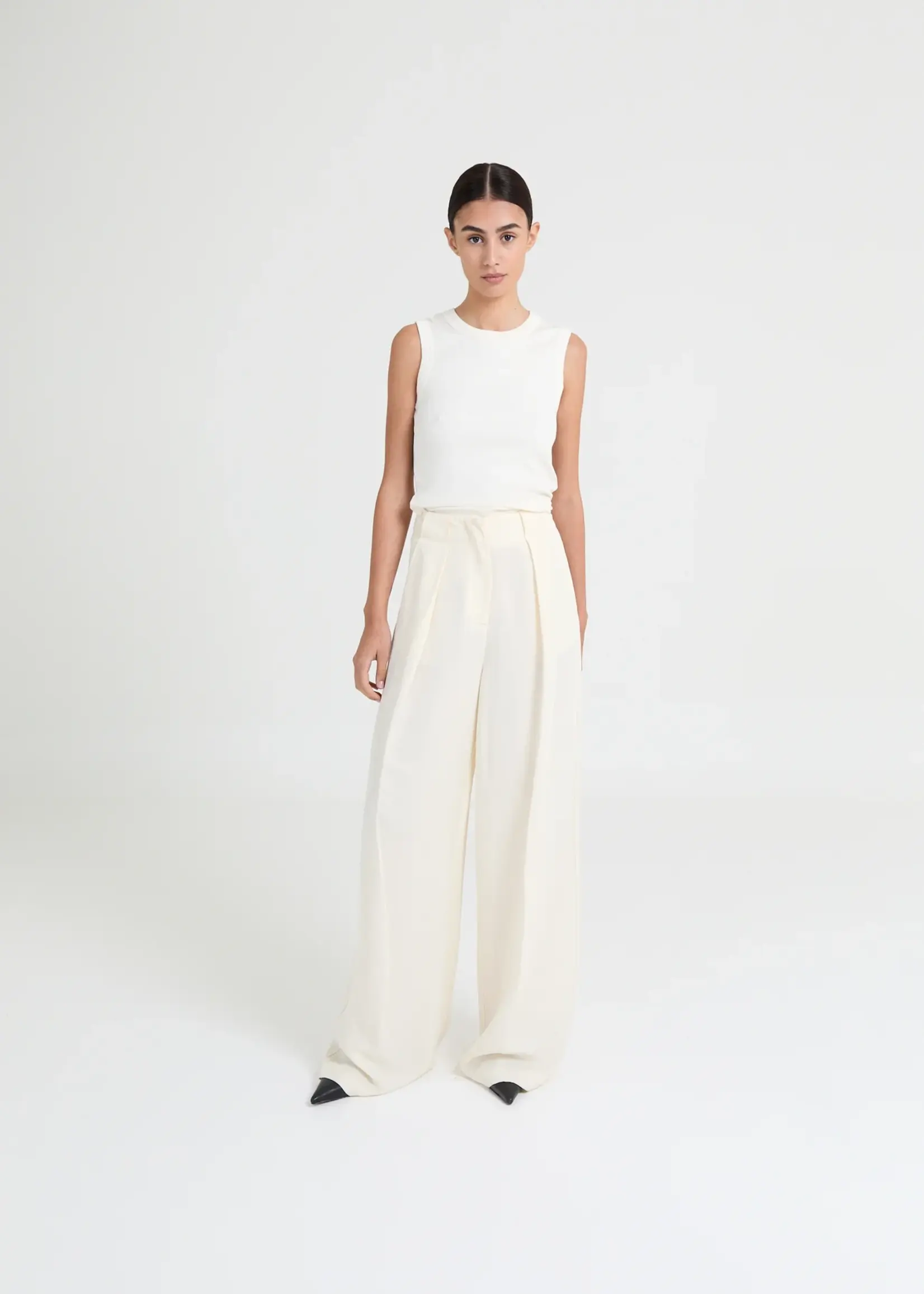 Arianne pleated trousers - Buttercream