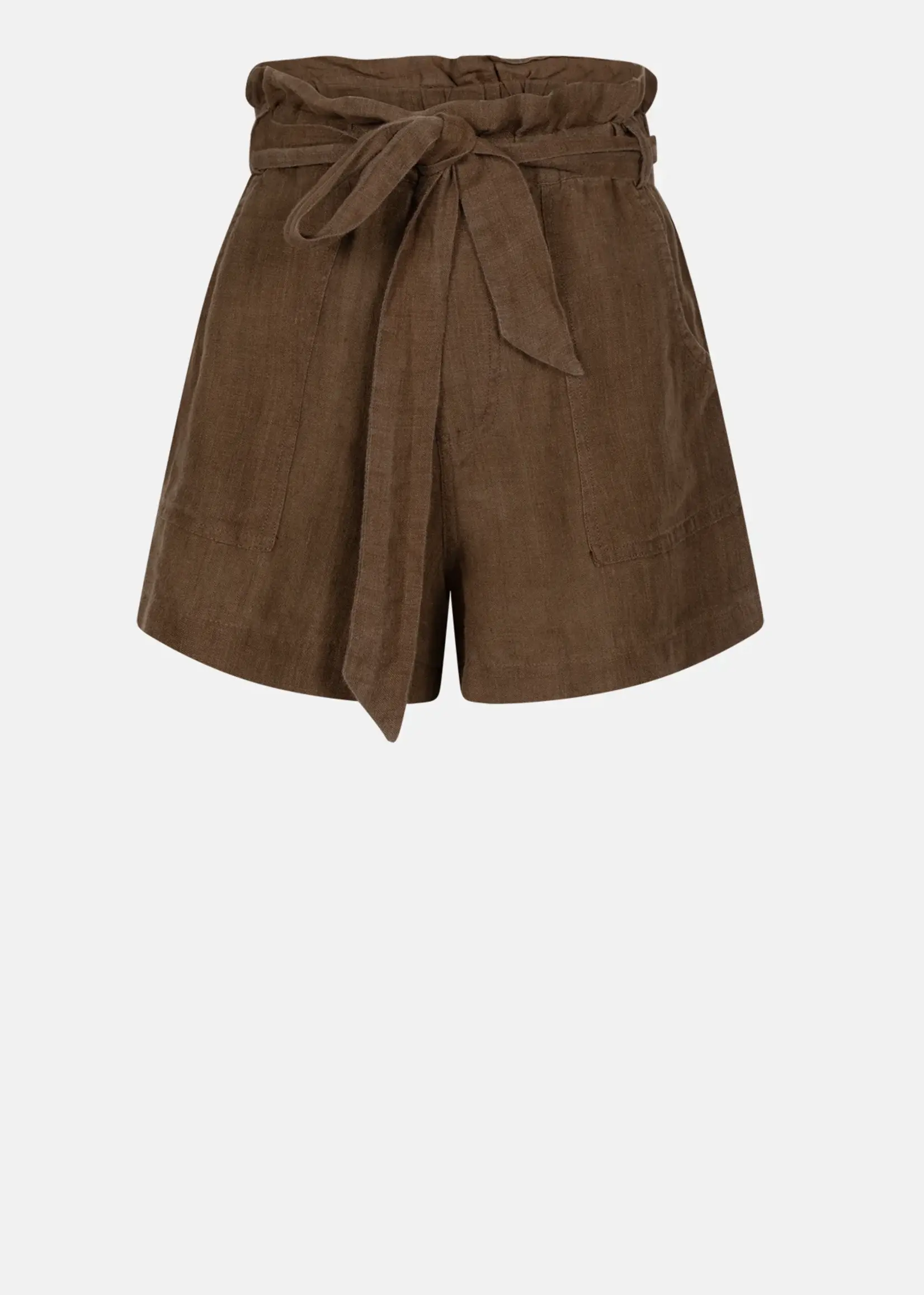 âme Lilla linnen shorts - brown