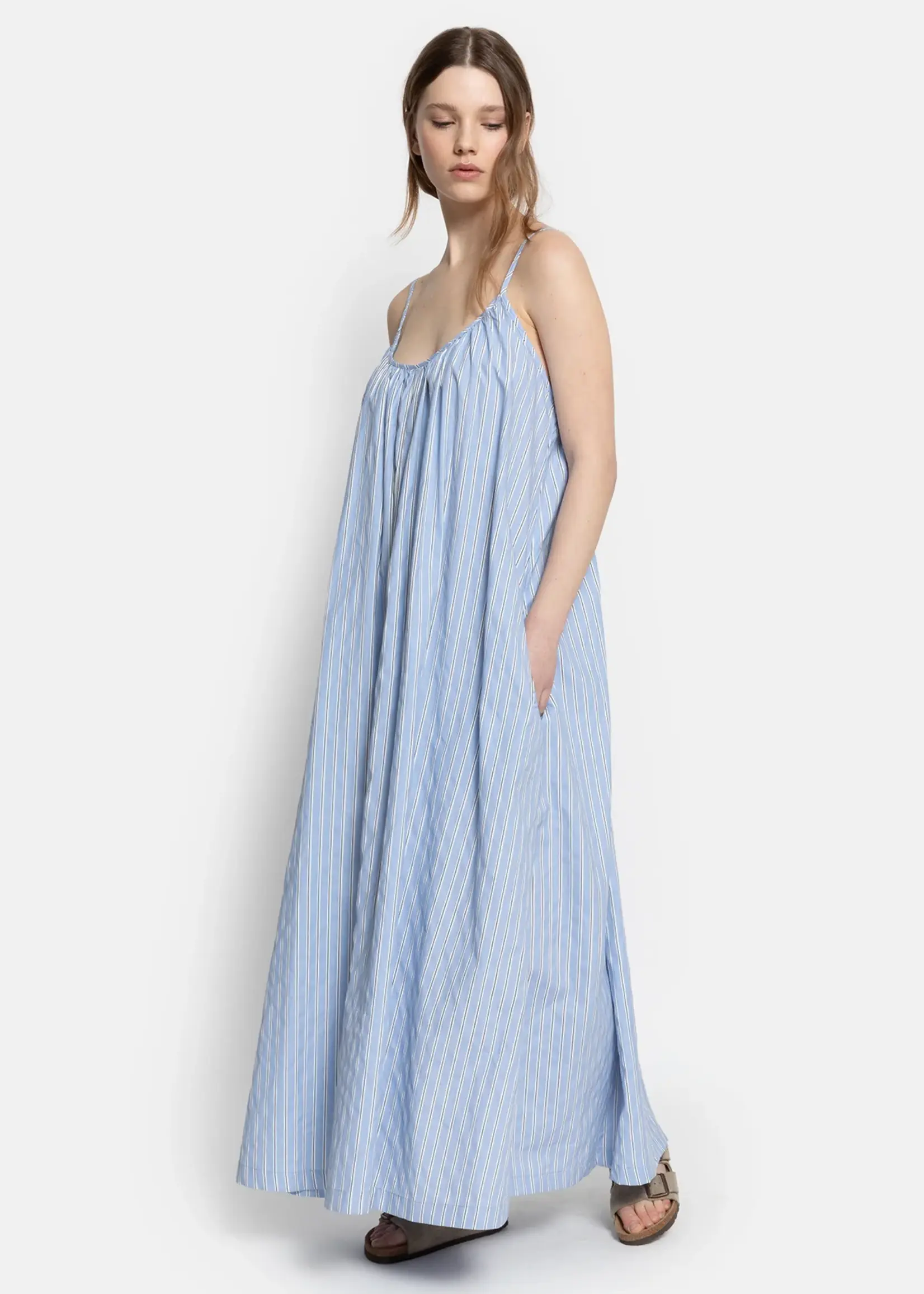 âme Nostalgie dress - white blue black