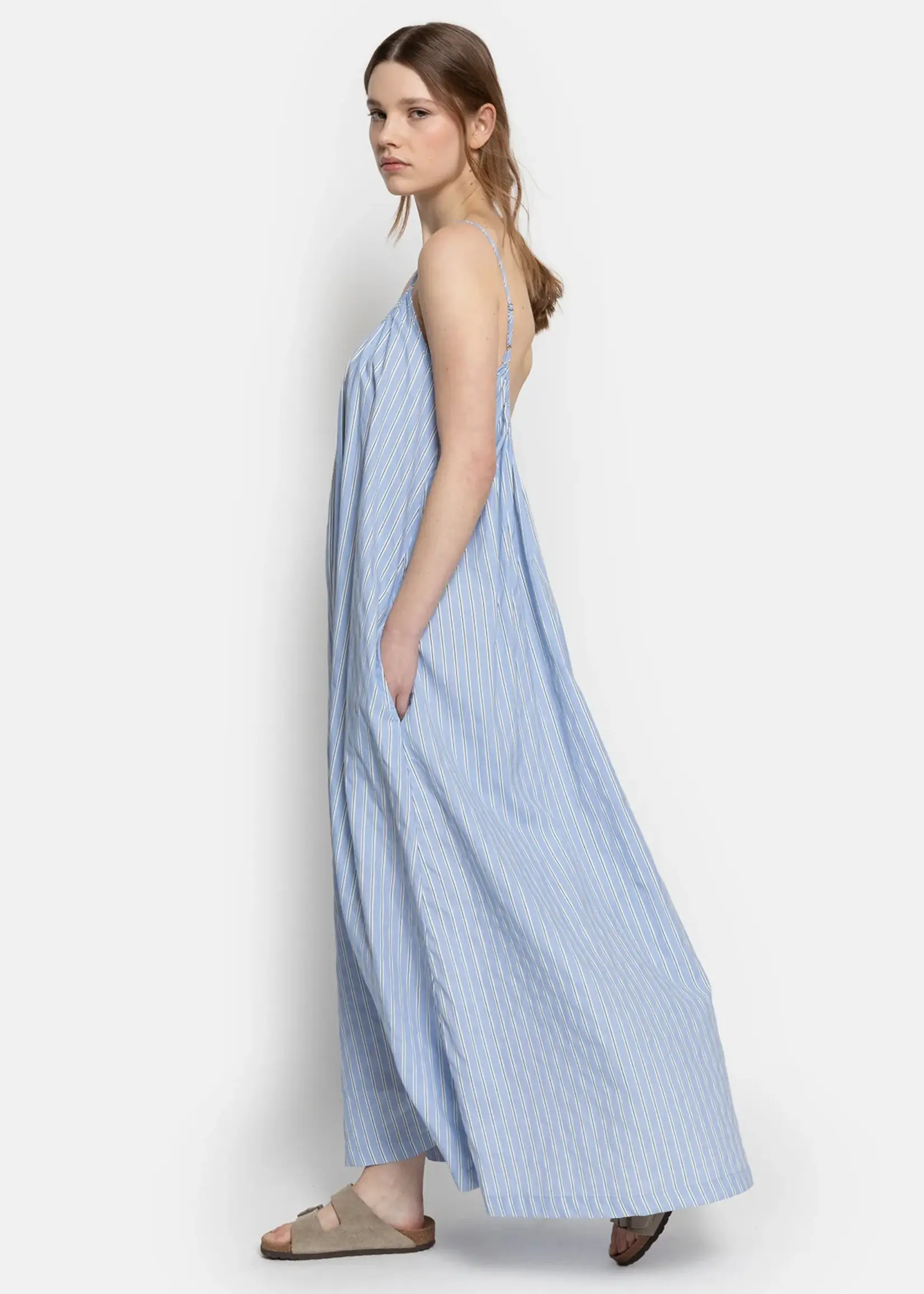 âme Nostalgie dress - white blue black