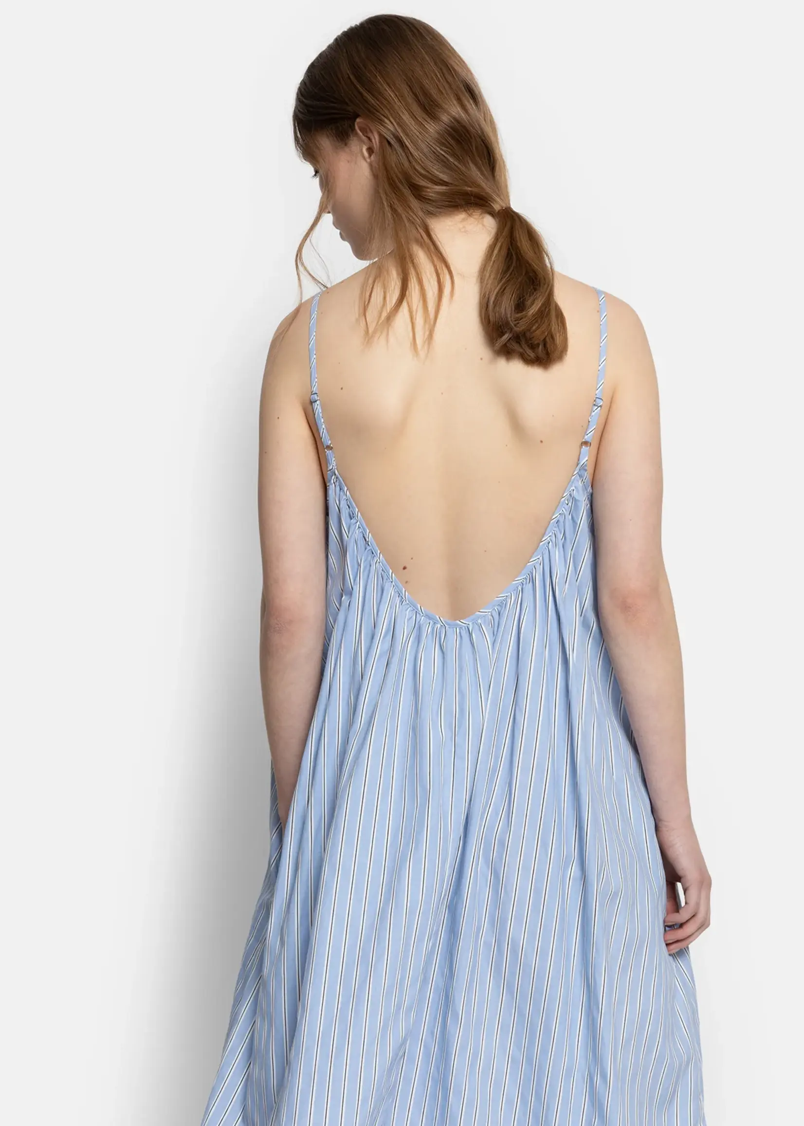 âme Nostalgie dress - white blue black