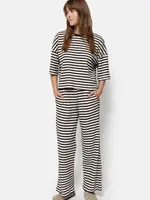 âme Nougat - Blue & Ecru striped knit - Pants