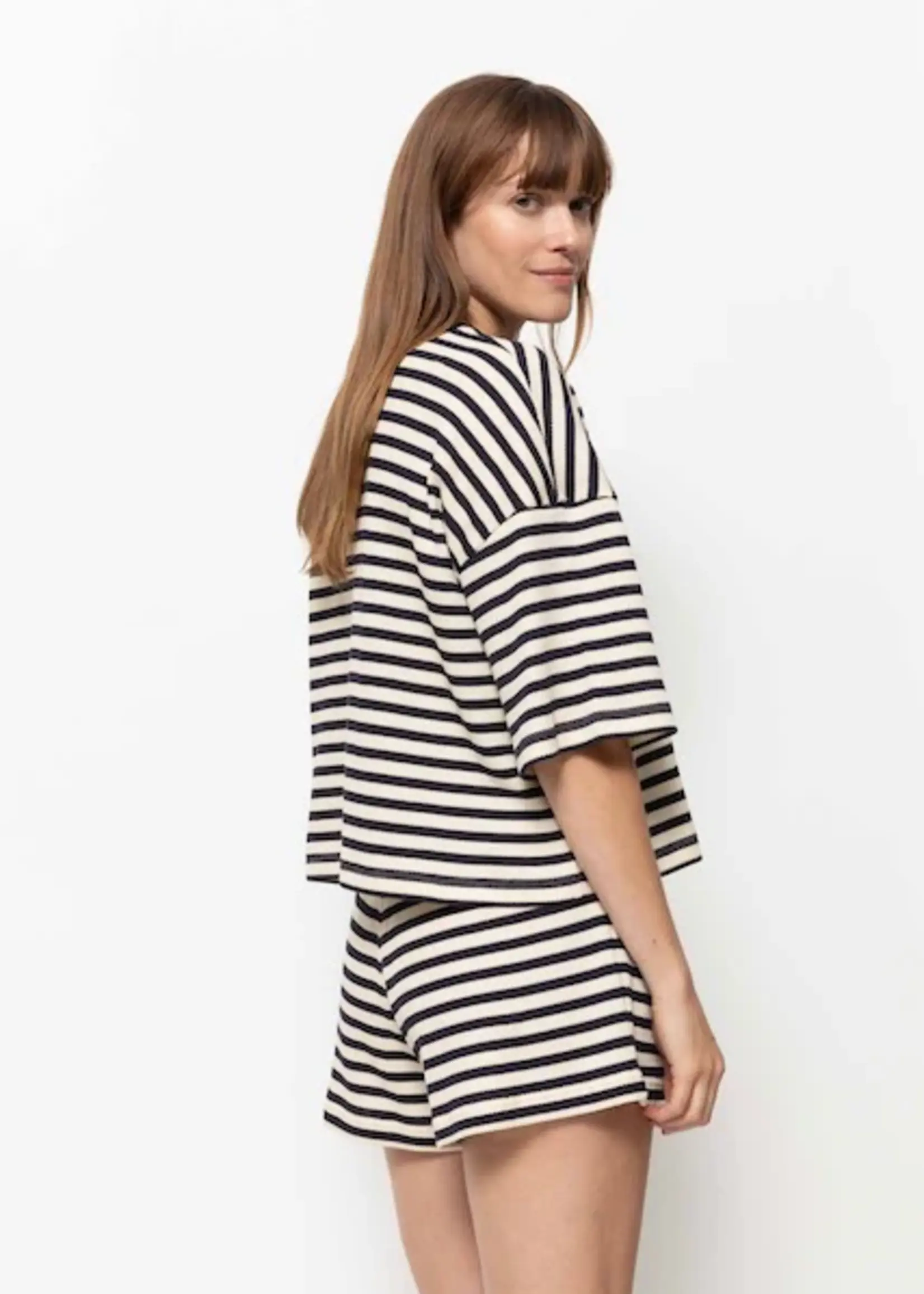 âme Nash - Blue & Ecru Striped Knit - Short