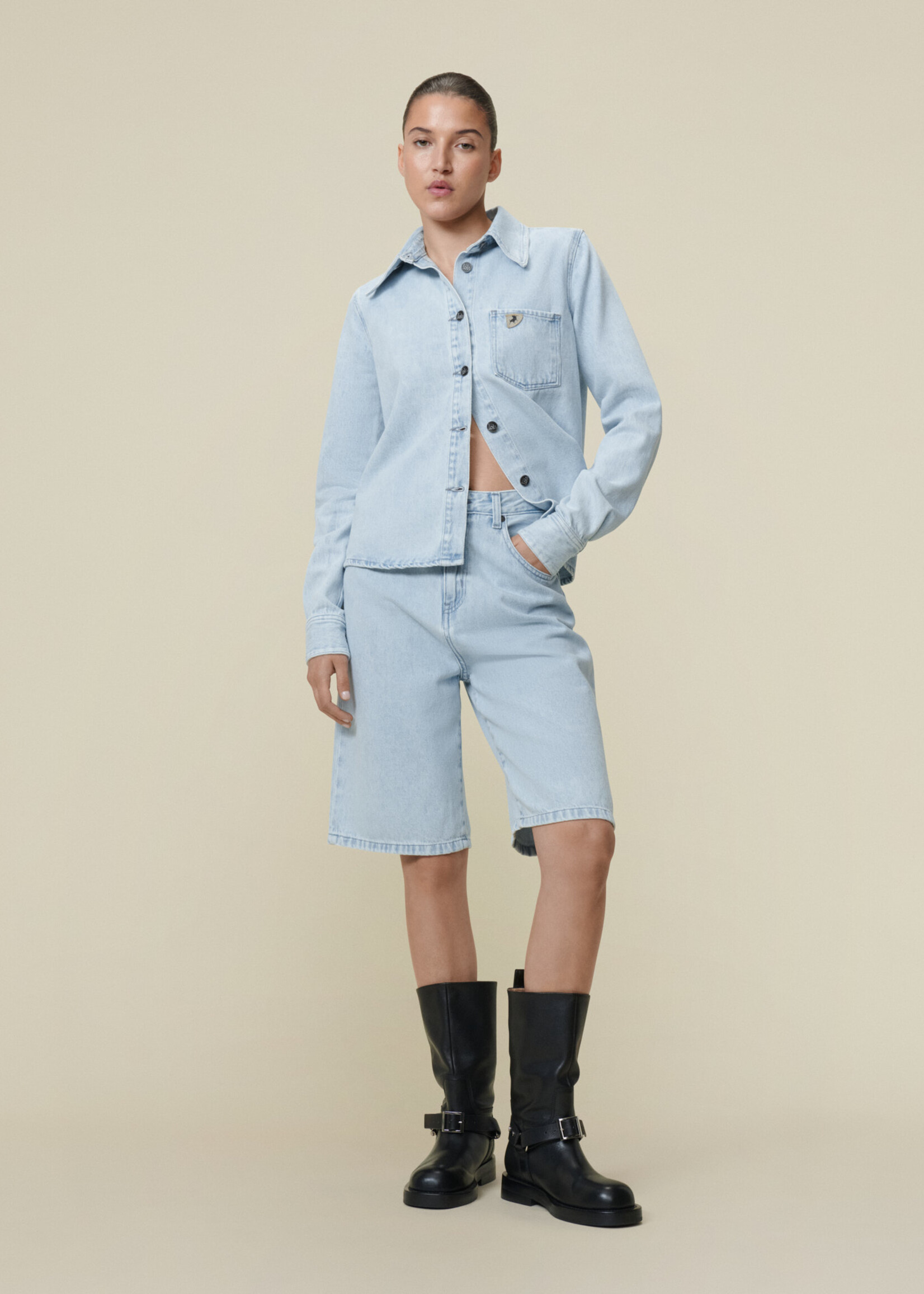 lois Camille short - Snow Bleach