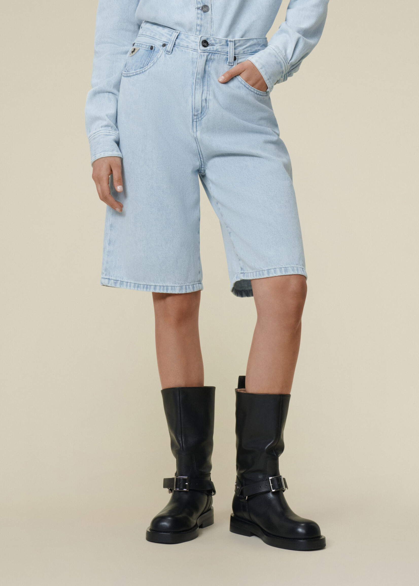 lois Camille short - Snow Bleach