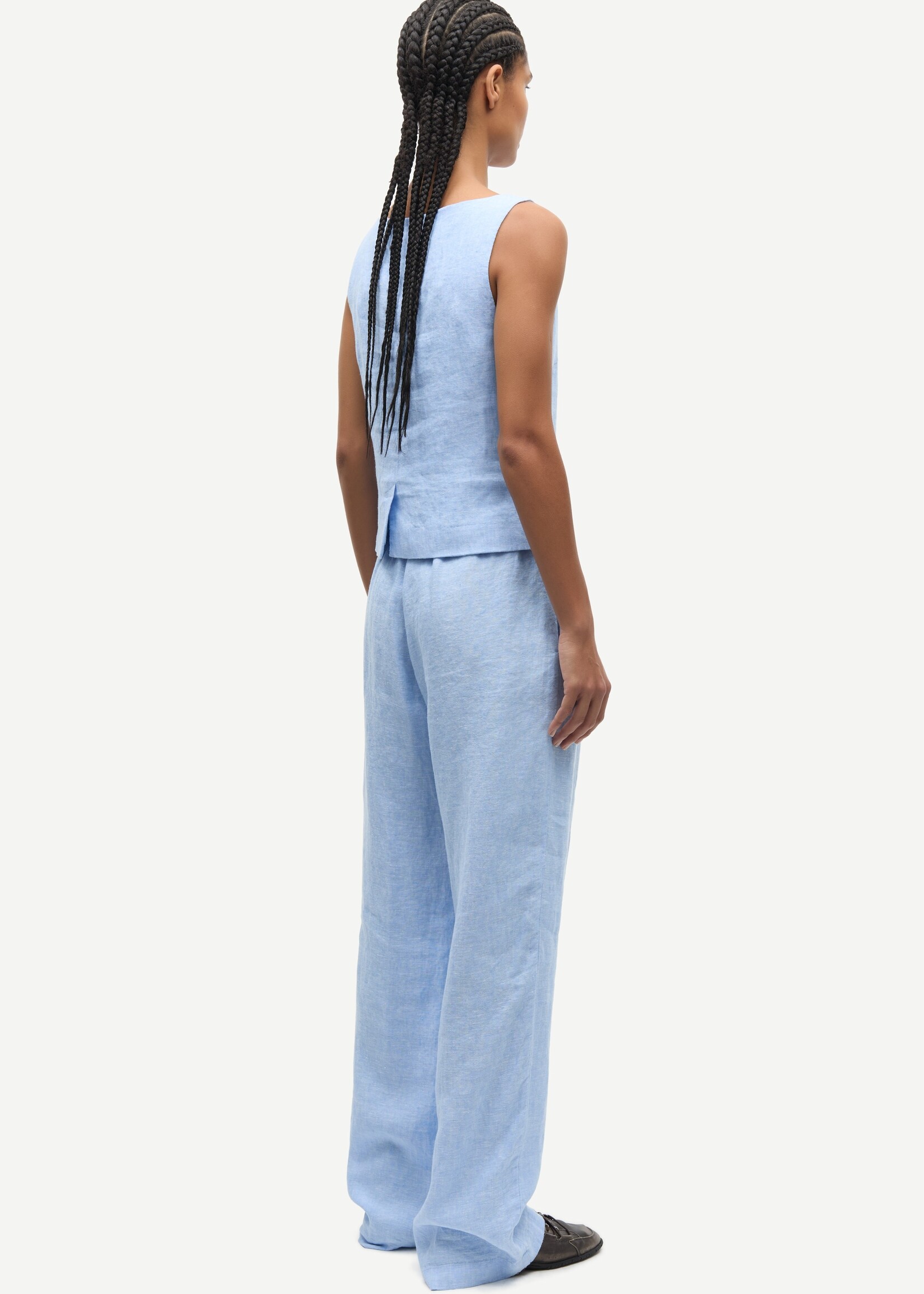 Samsøe Samsøe Satoves trousers - Bel Air Blue mel.