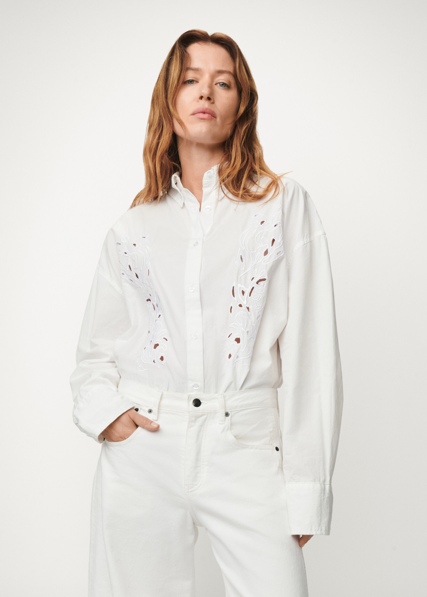 lois Blake - English poplin - White
