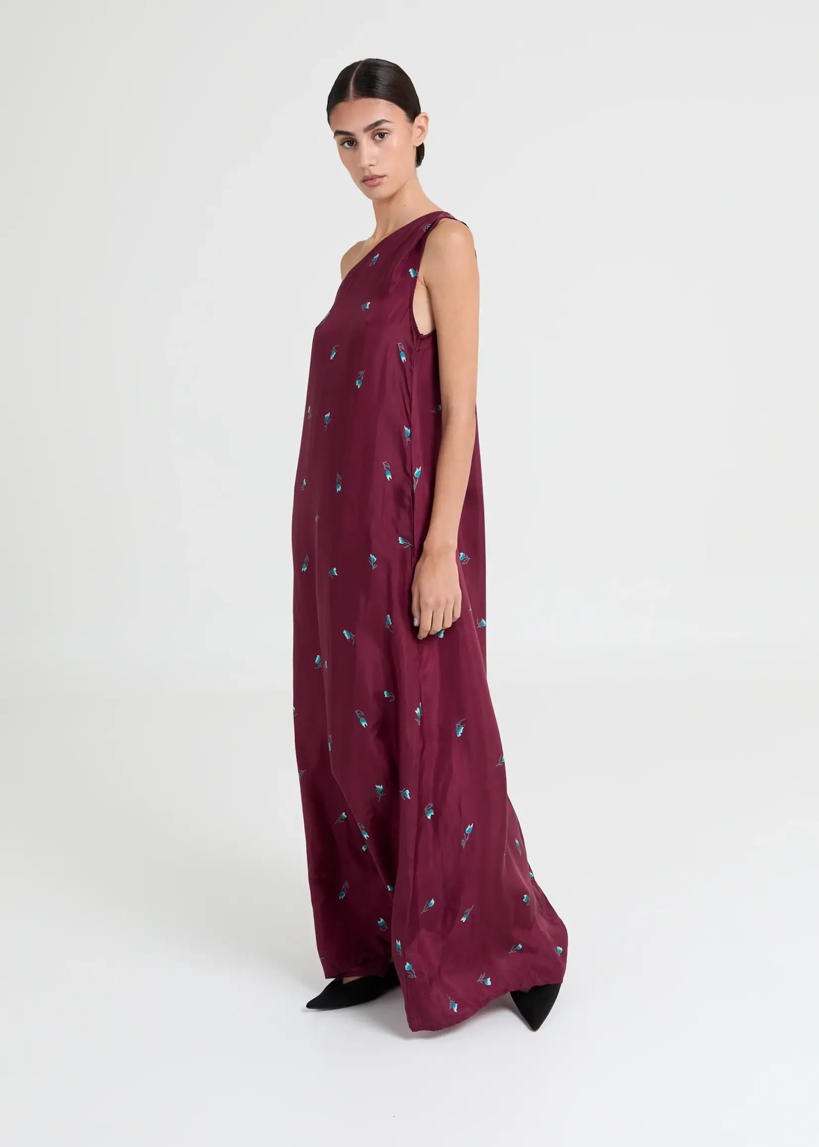 Bibi - Burgundy dress - Flower print