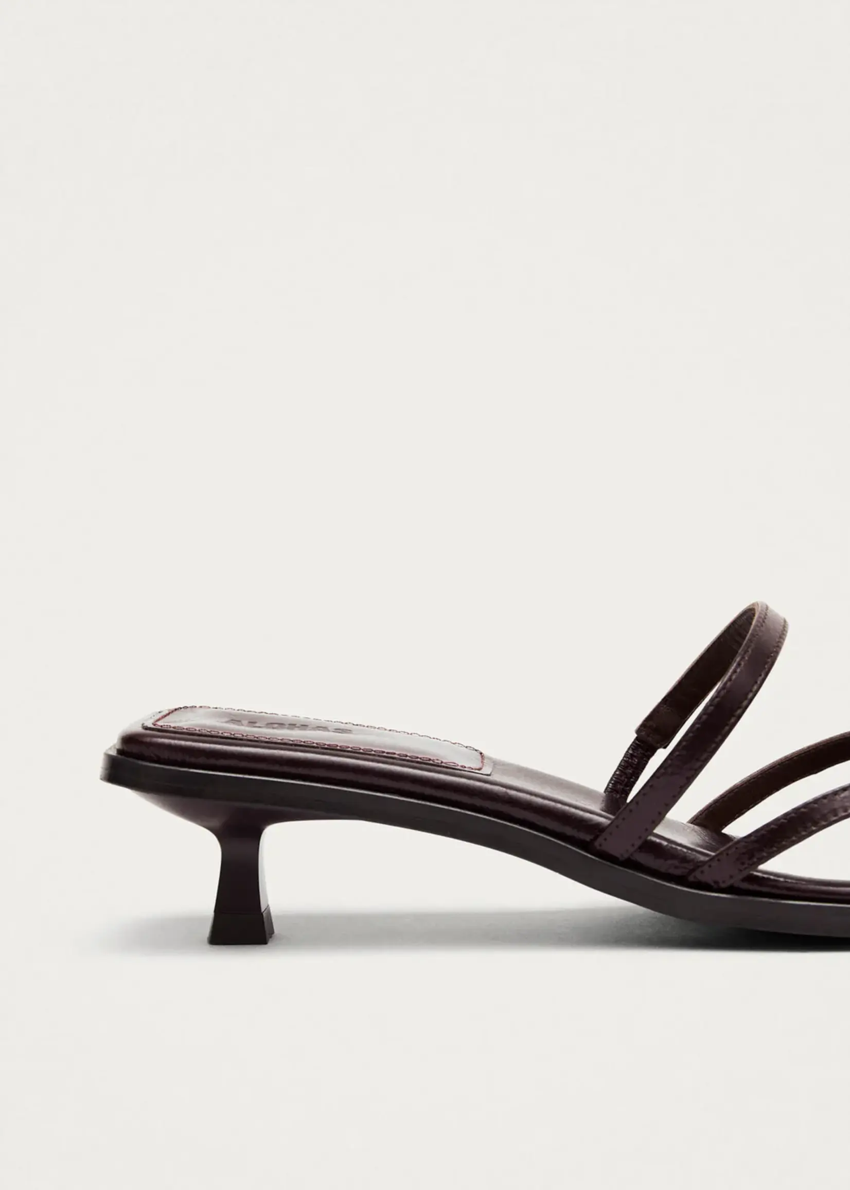 alohas Liko Rift Dark Brown Leather Sandals