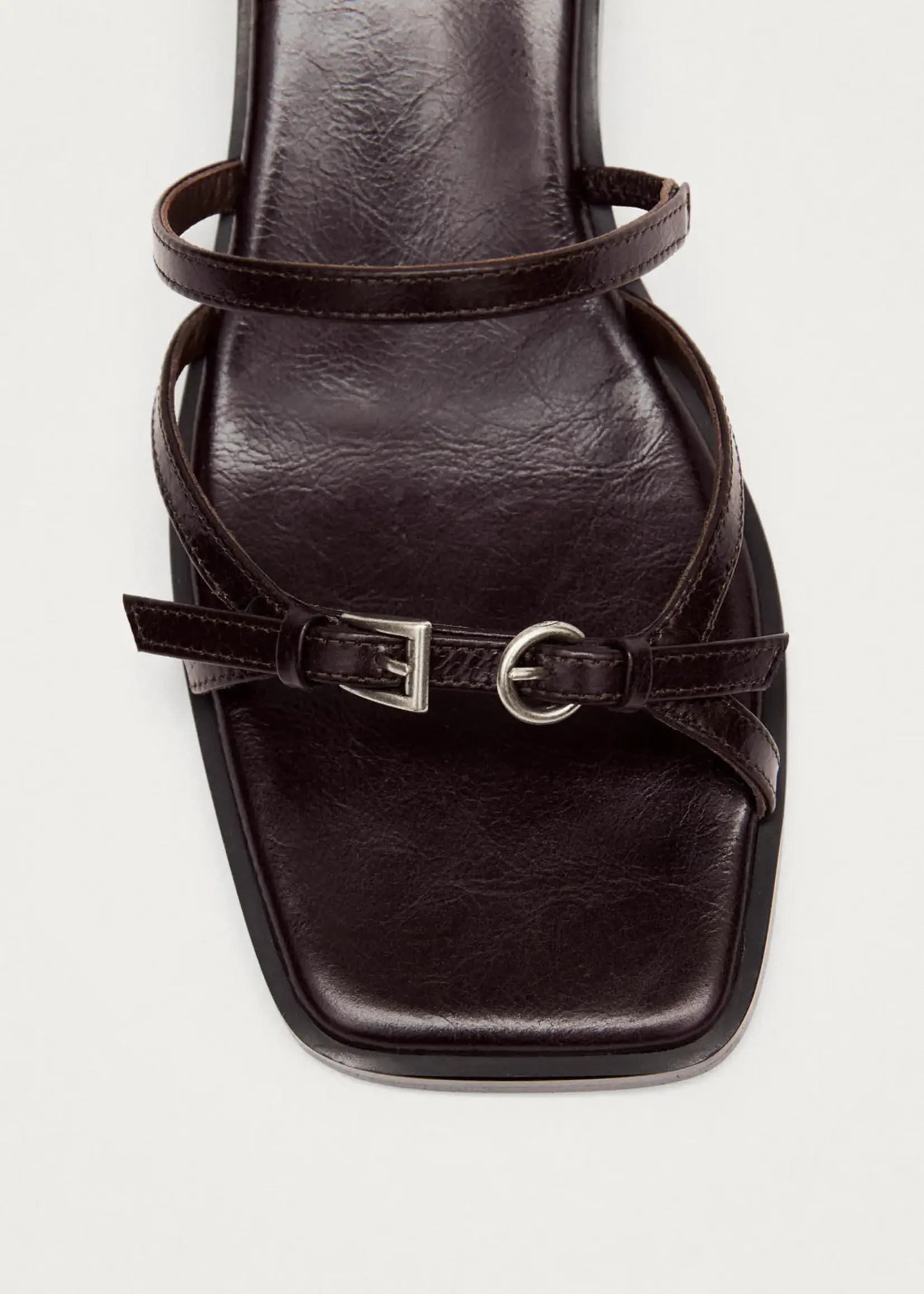 alohas Liko Rift Dark Brown Leather Sandals