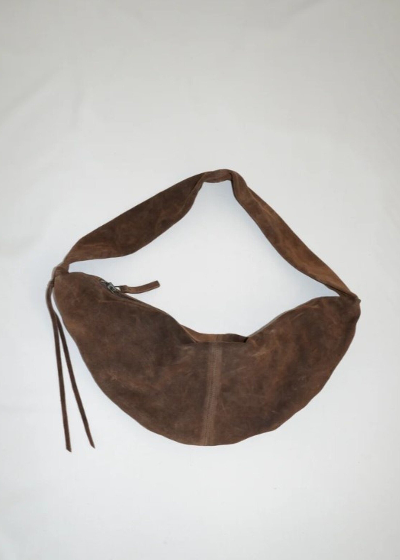 nona Banana Bag XL - Dark Brown Suede