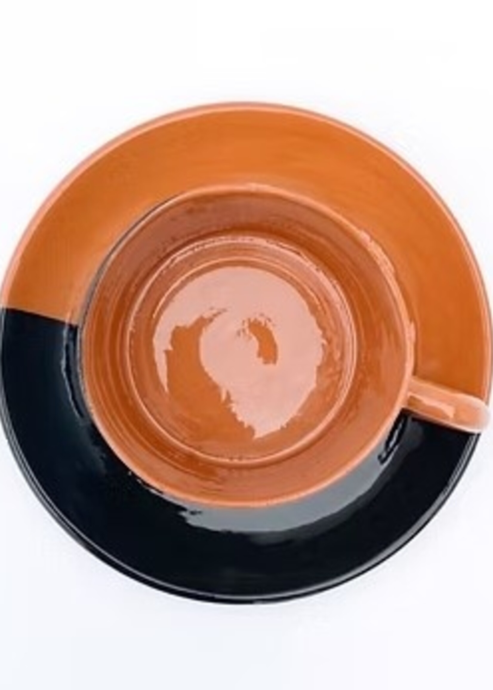 Casa Cubista dipped tea saucer - black