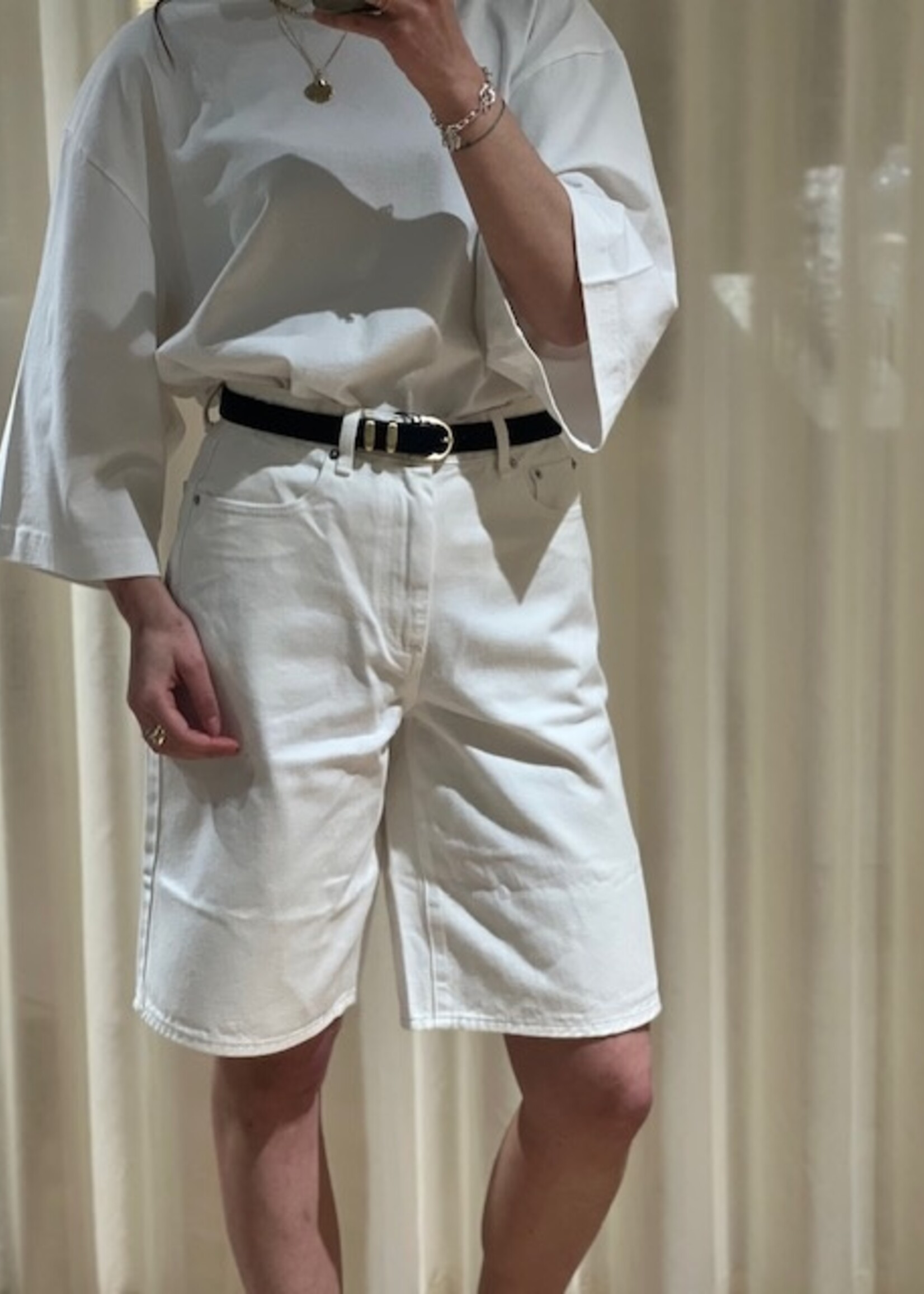 Edited Addison Denim shorts - white