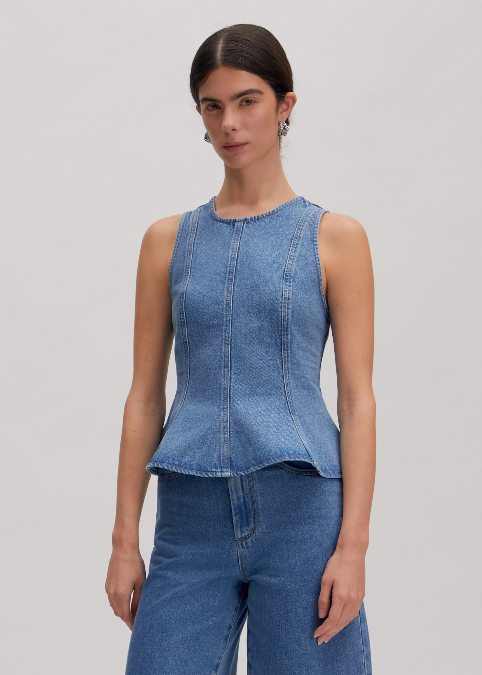 Edited Brenda denim top - blue