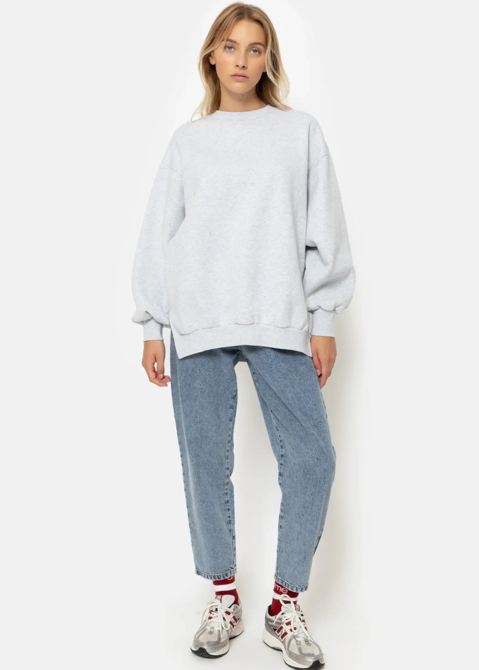 âme Ulla Sweat - Marled Grey - Oversized Sweatshirt