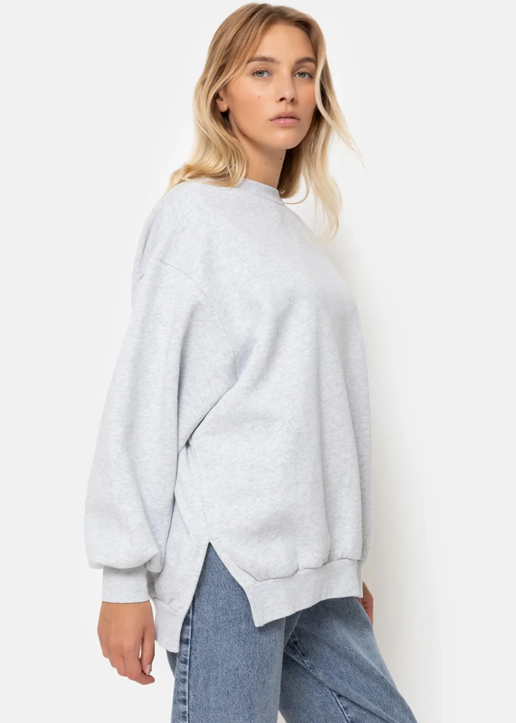 âme Ulla Sweat - Marled Grey - Oversized Sweatshirt