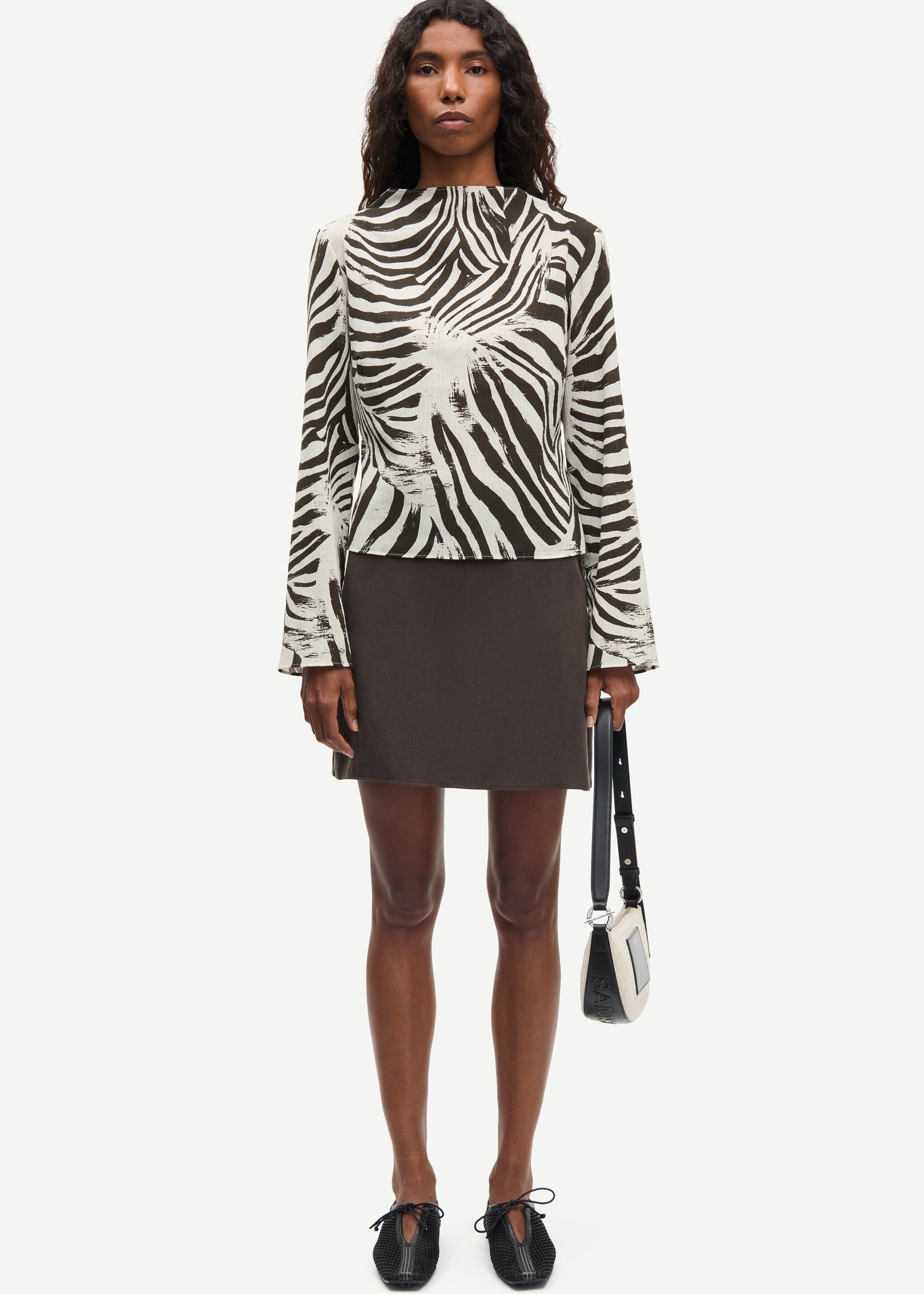 Samsøe Samsøe Saagnet Short Skirt - Mulch