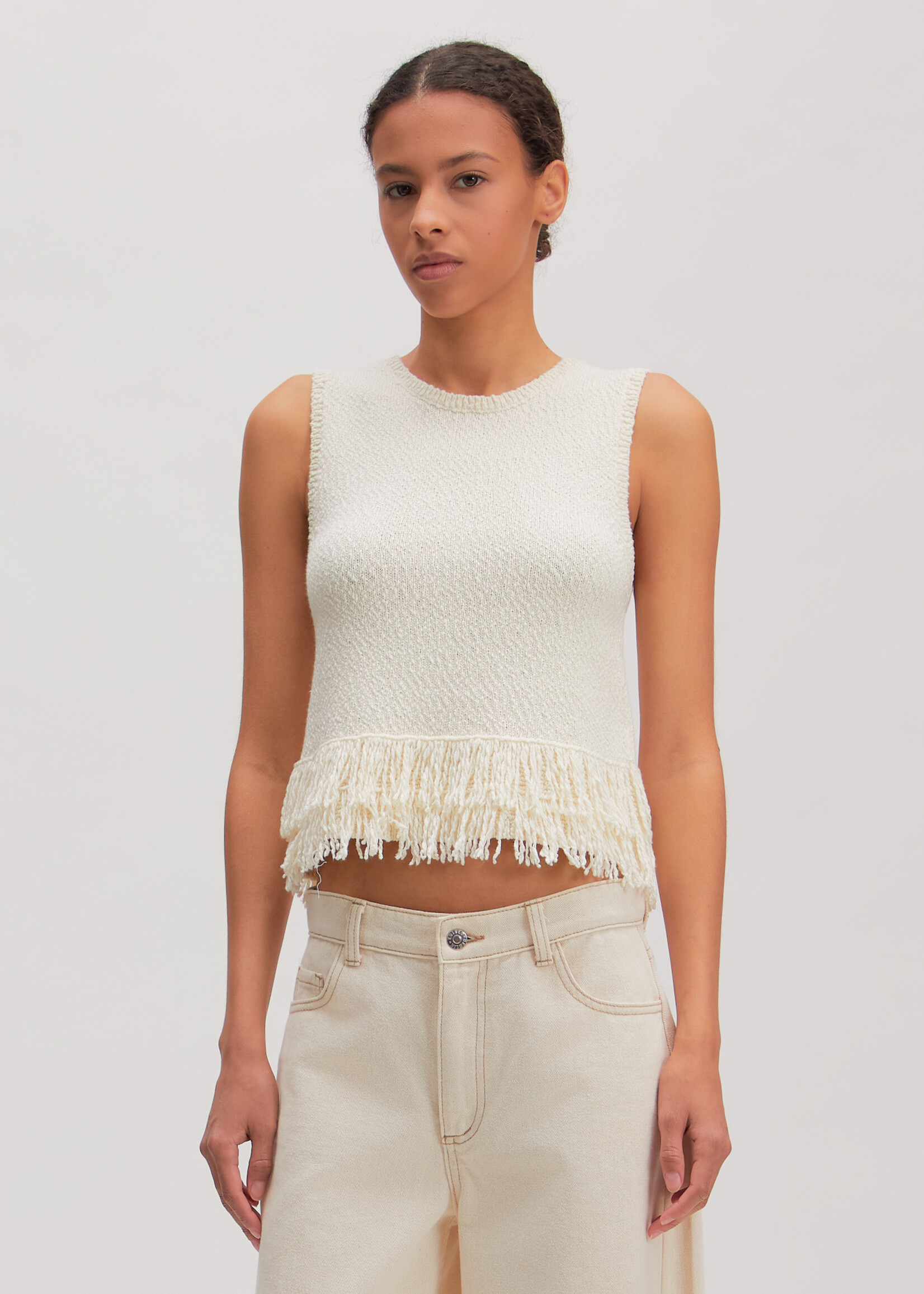 Edited Filala Knit Top - Antique White