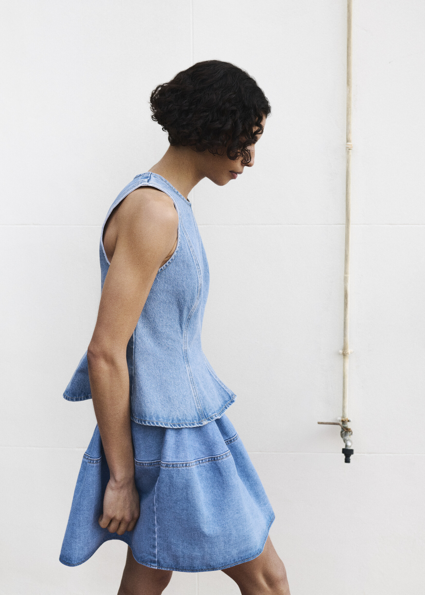 Edited Brenda denim top - blue