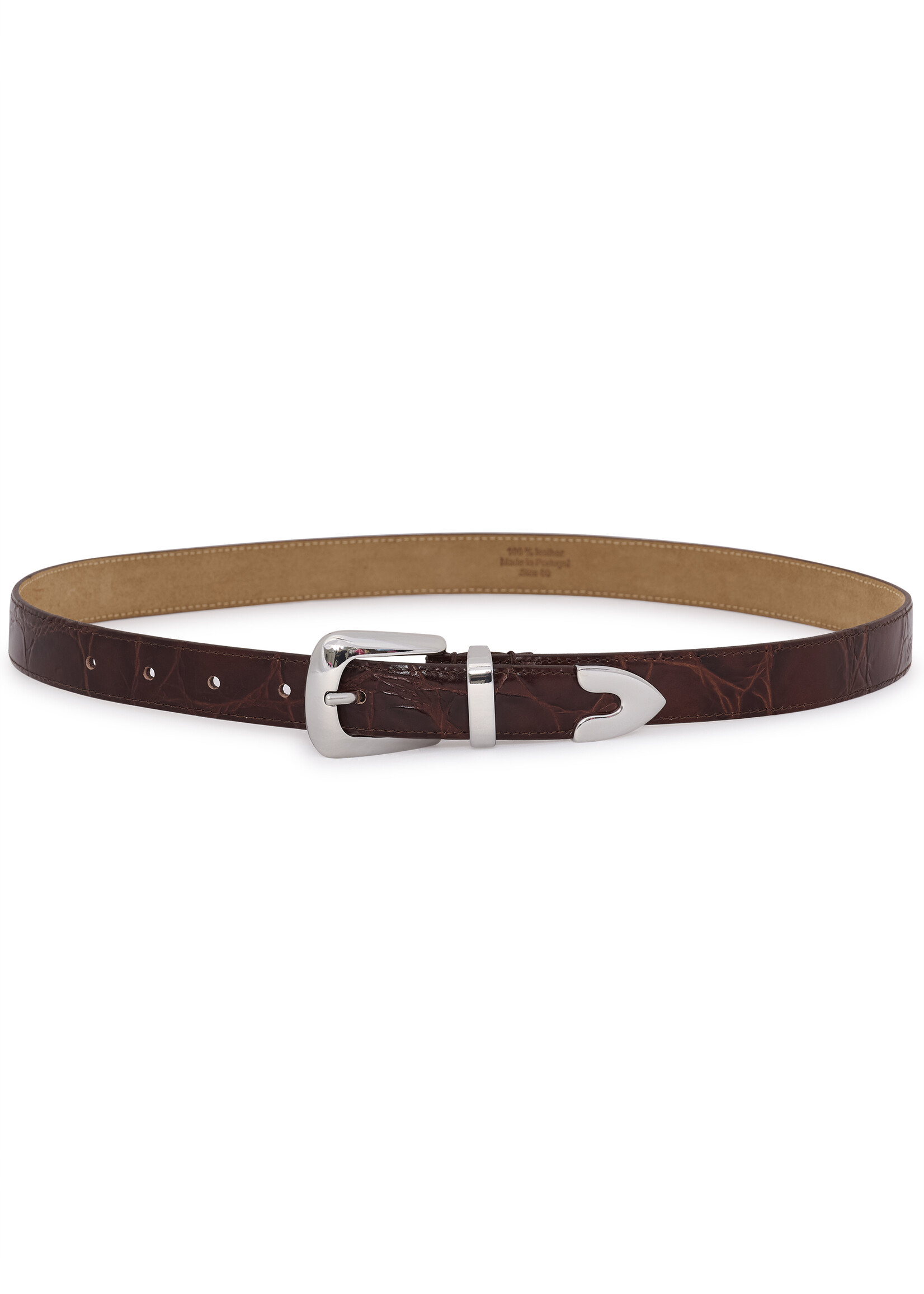 Gestuz GZSuva patent belt - Brown croco