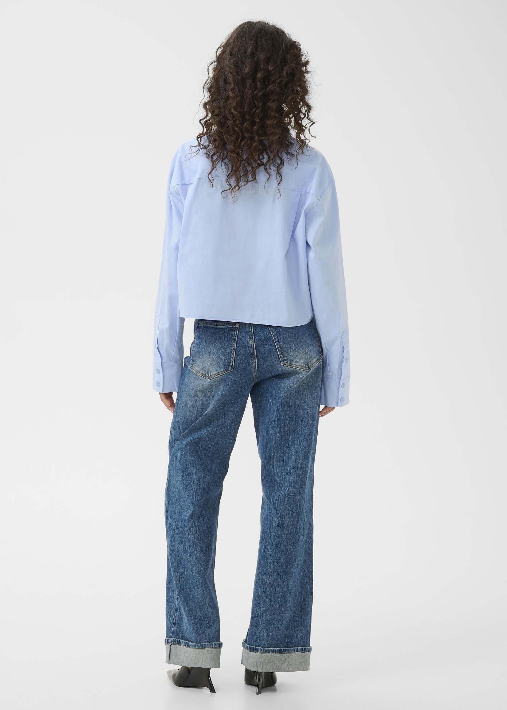Gestuz GZyork short shirt - chambray blue