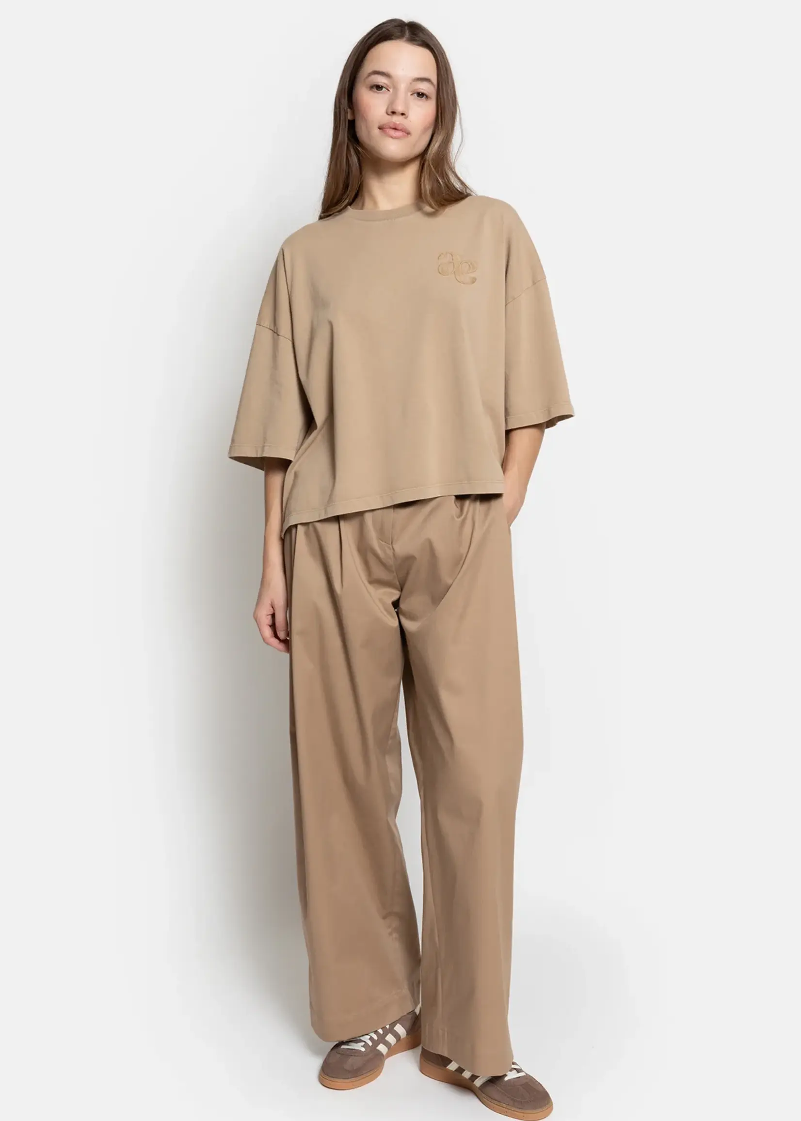 âme Marta Beige Cotton Pants