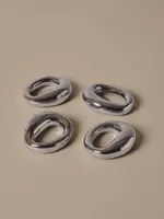 Ferm Orrith Napkin Rings - Set of 4 - Silver