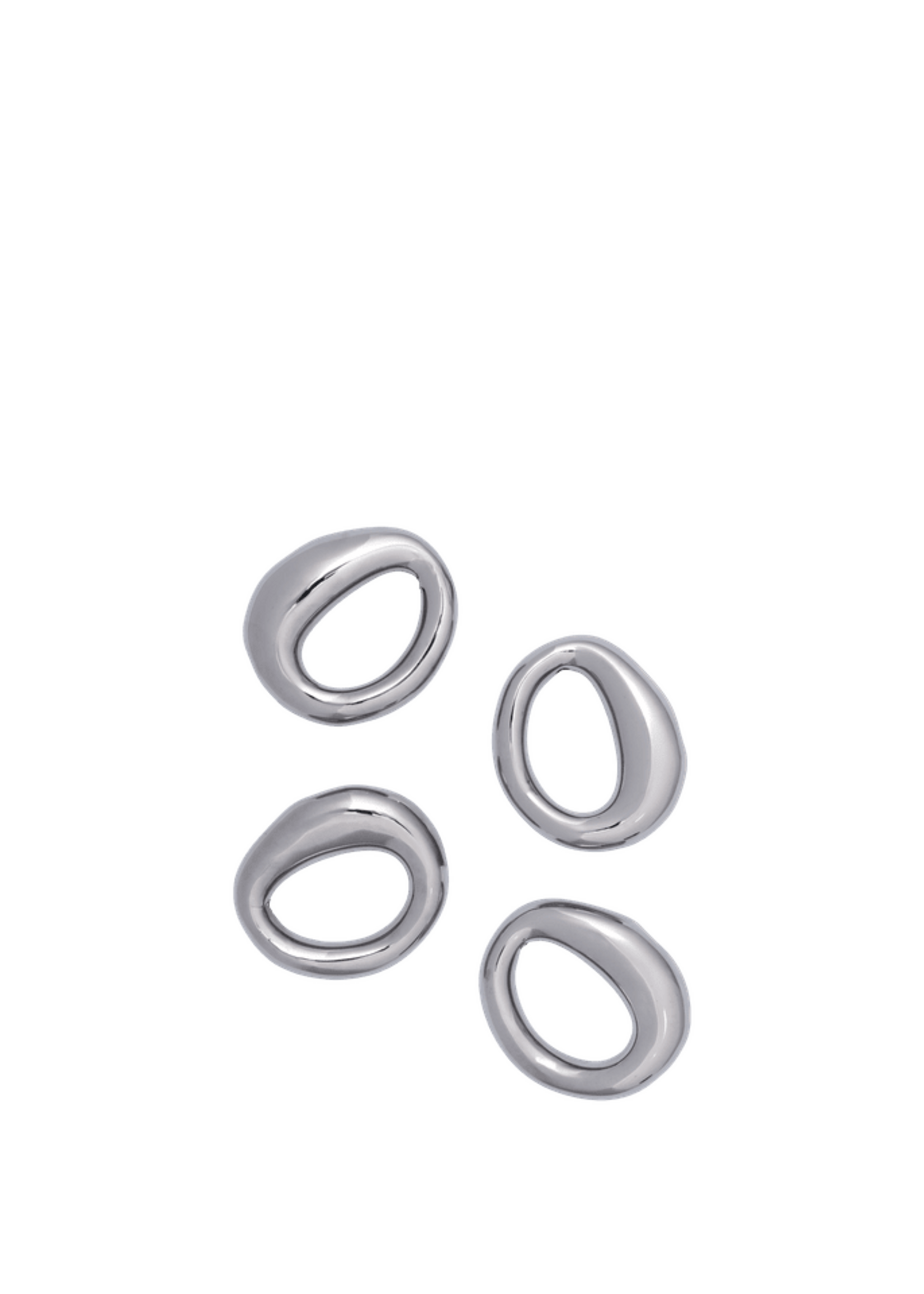 Ferm Orrith Napkin Rings - Set of 4 - Silver