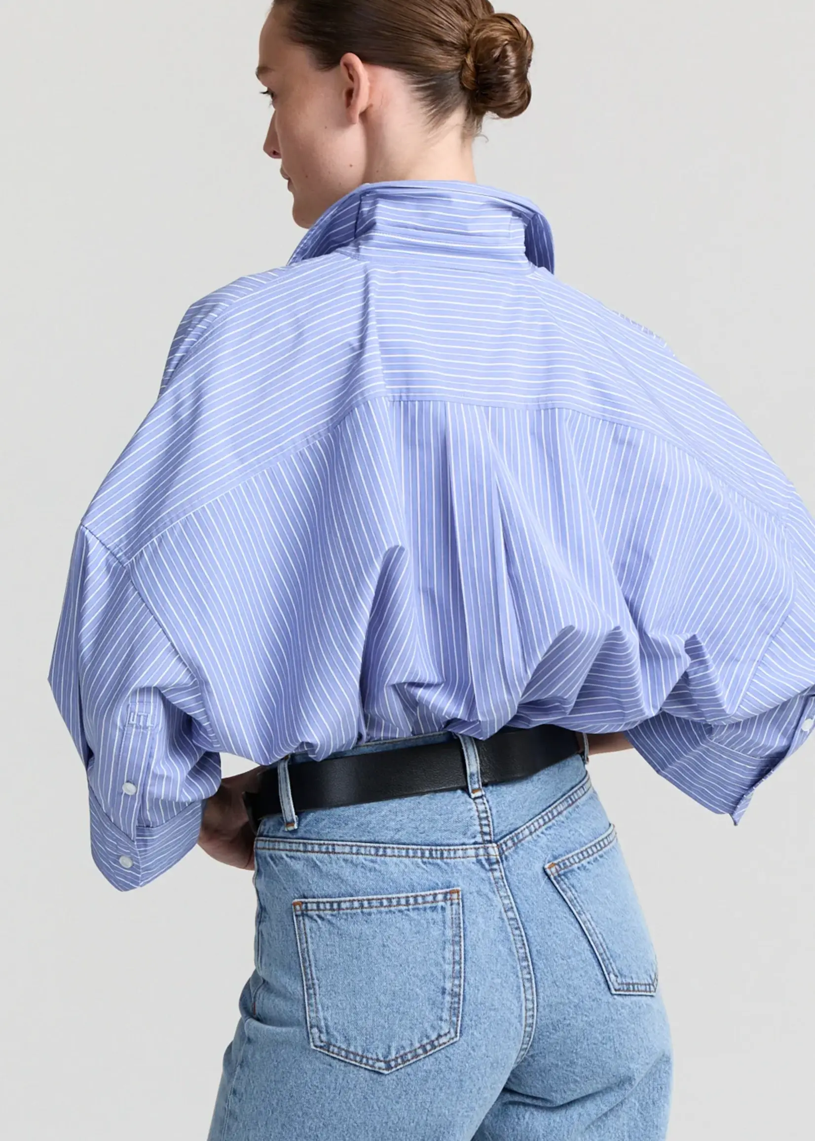 Jackie shirt - Light Blue Striped