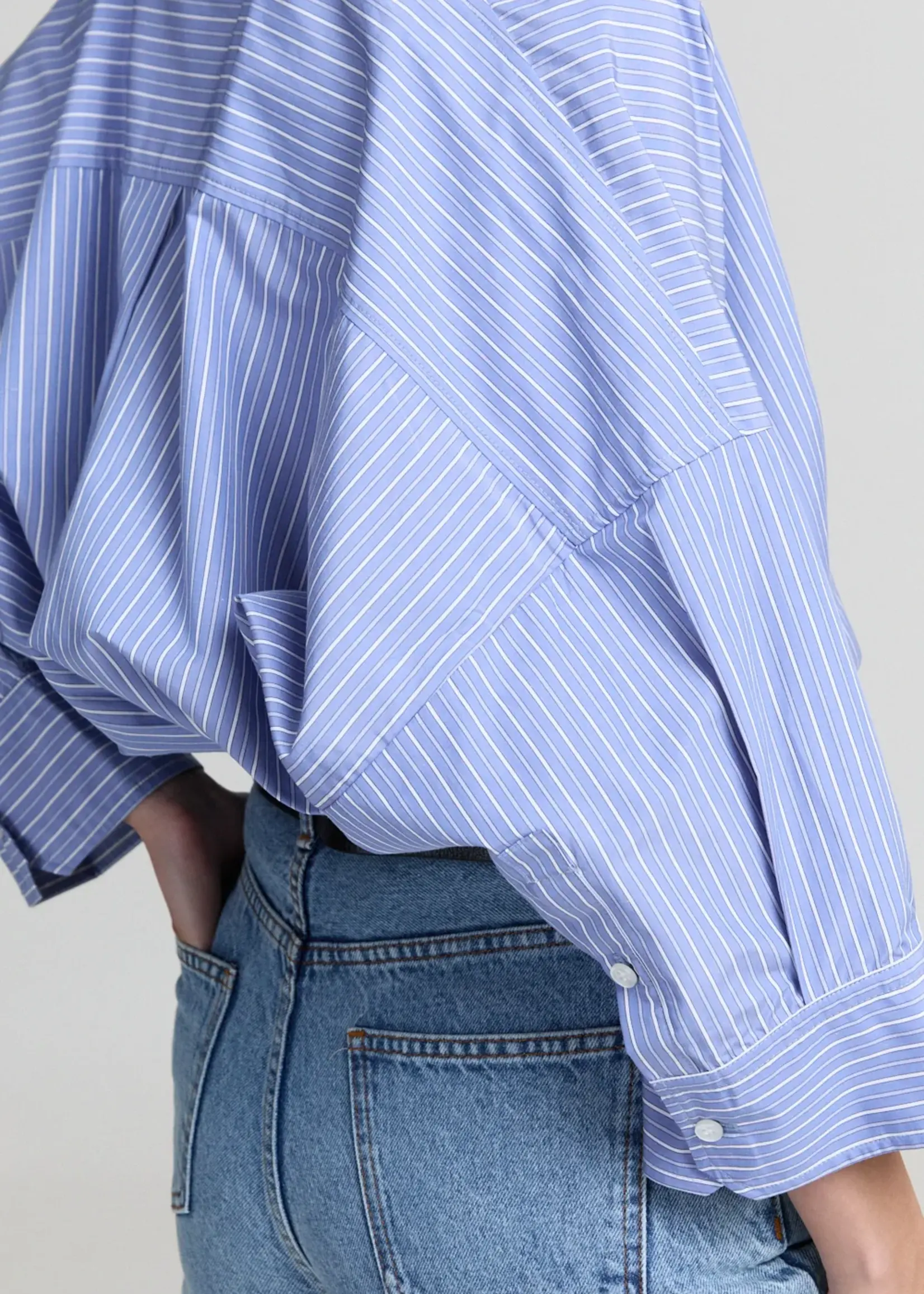 Jackie shirt - Light Blue Striped