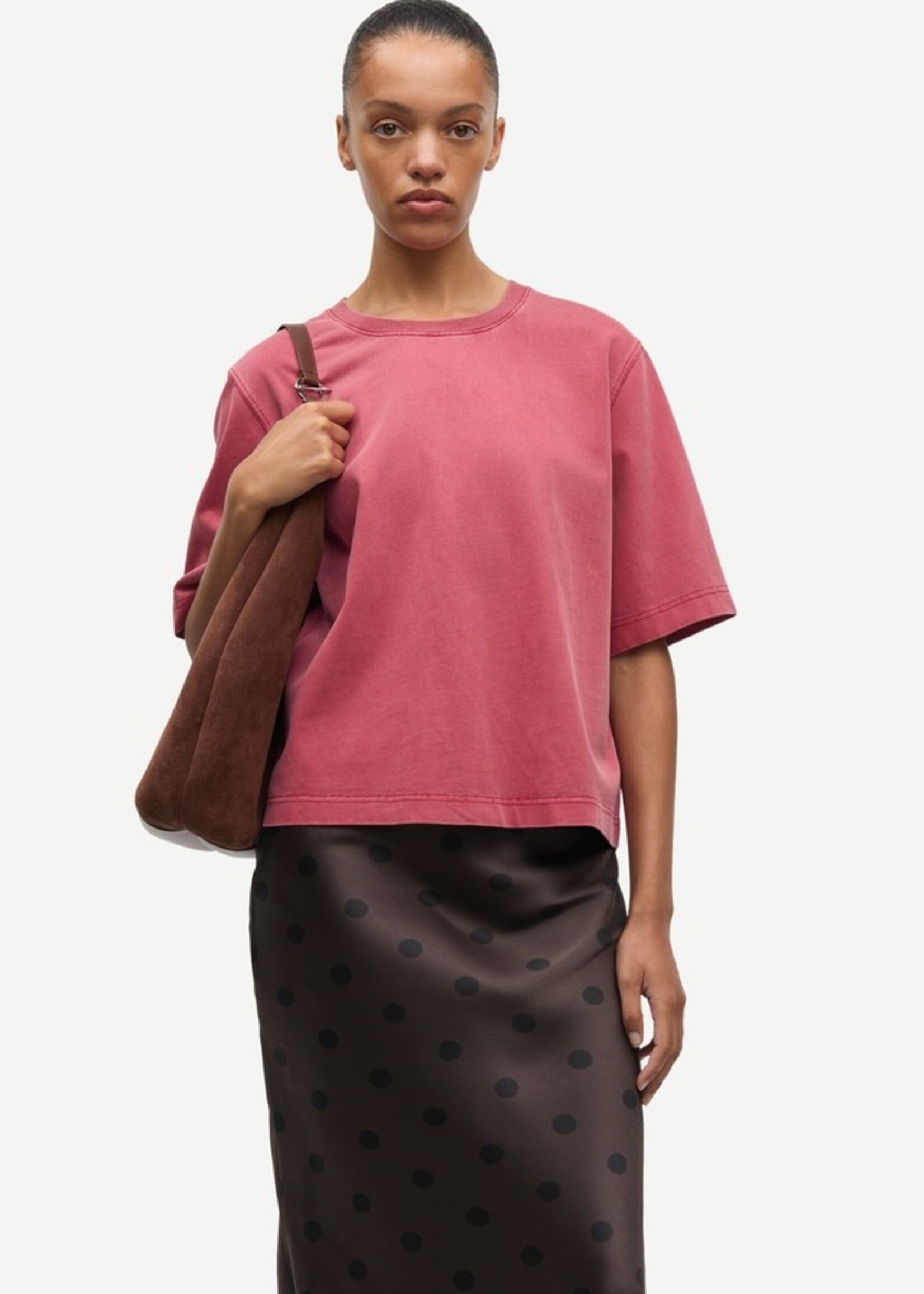 Samsøe Samsøe Saabby t-shirt - Tomato Red Pigment