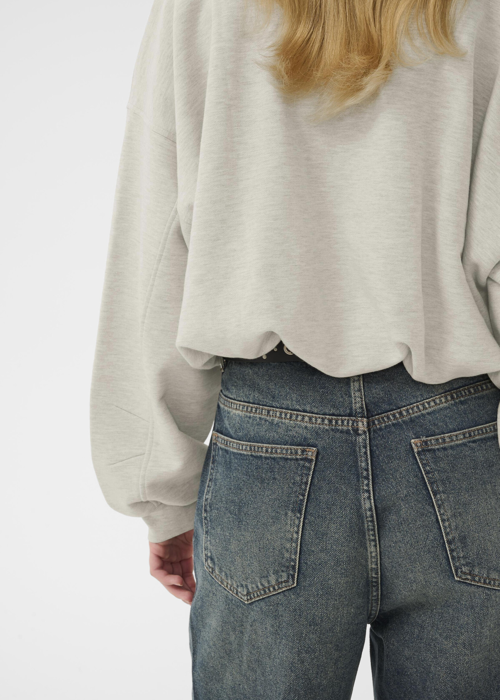 Gestuz GZkahla mel sweatshirt - light grey melange