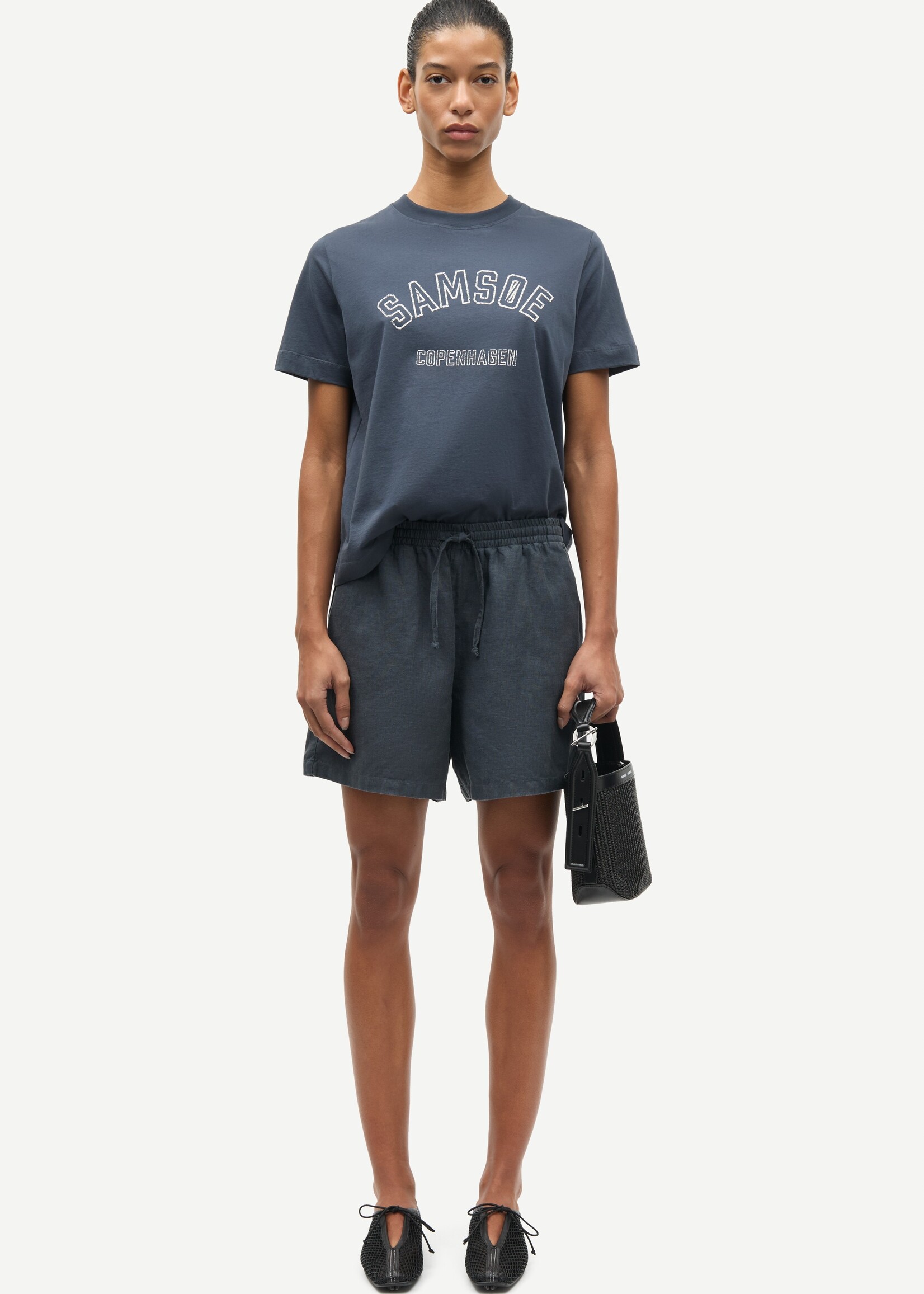 Samsøe Samsøe Samaren string shorts - Ombre blue