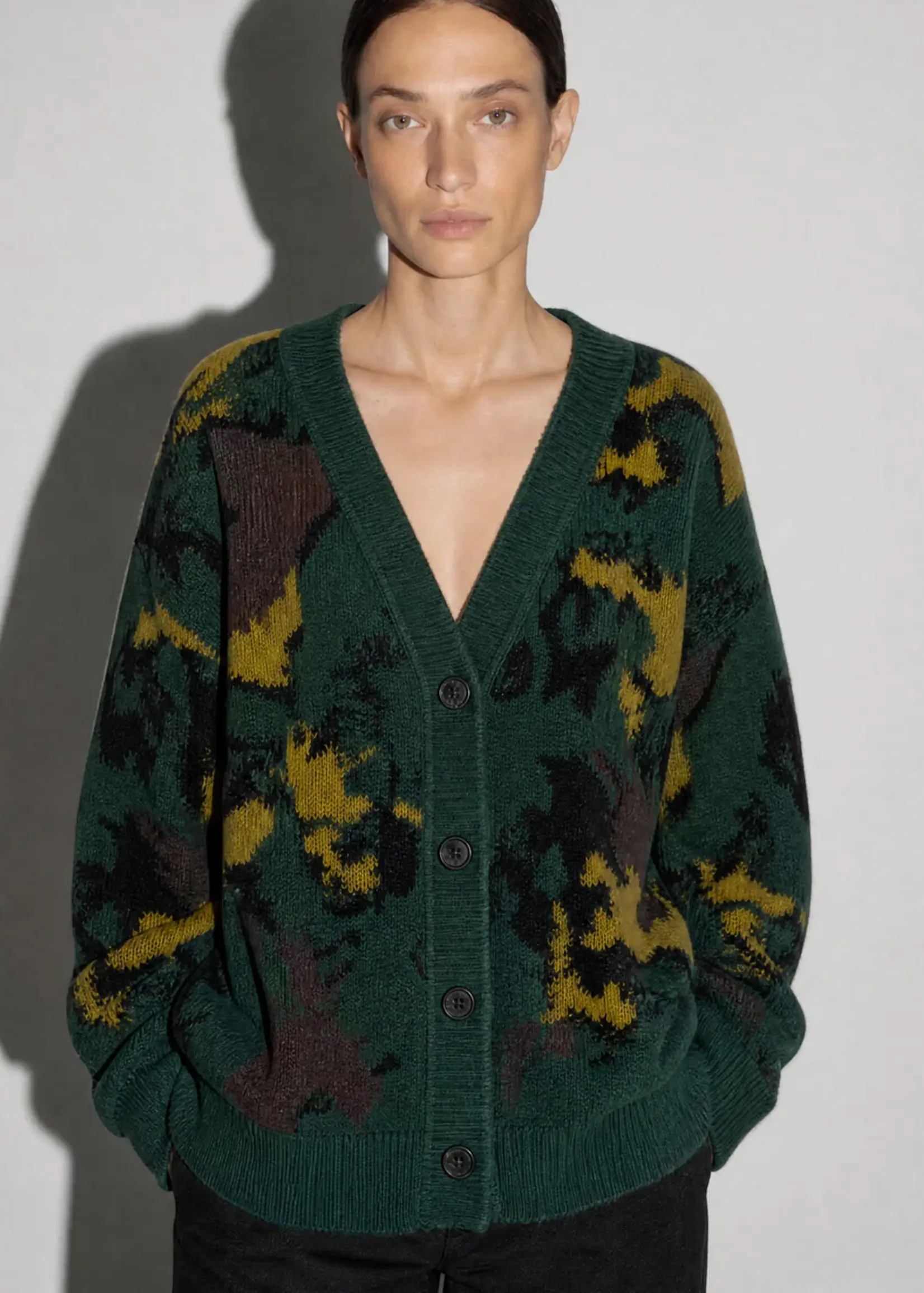 Mel Bug camouflage cardigan - Kaki