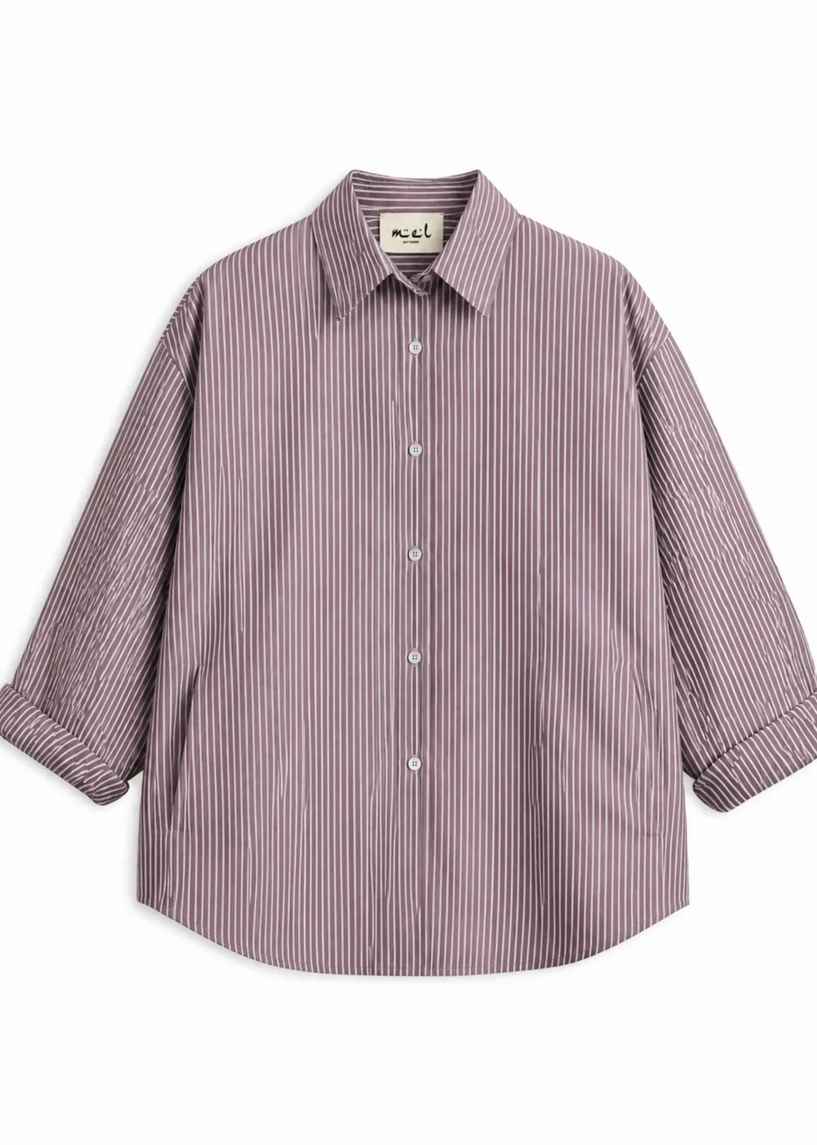 Mel Chris shirt - lines - Plum